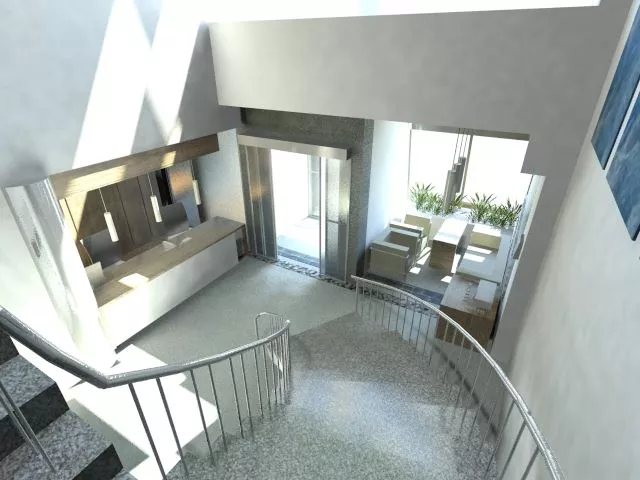 Ureditev vhoda in dozidava požarnih stopnišč, poslovni objekt na CKŽ 135 e