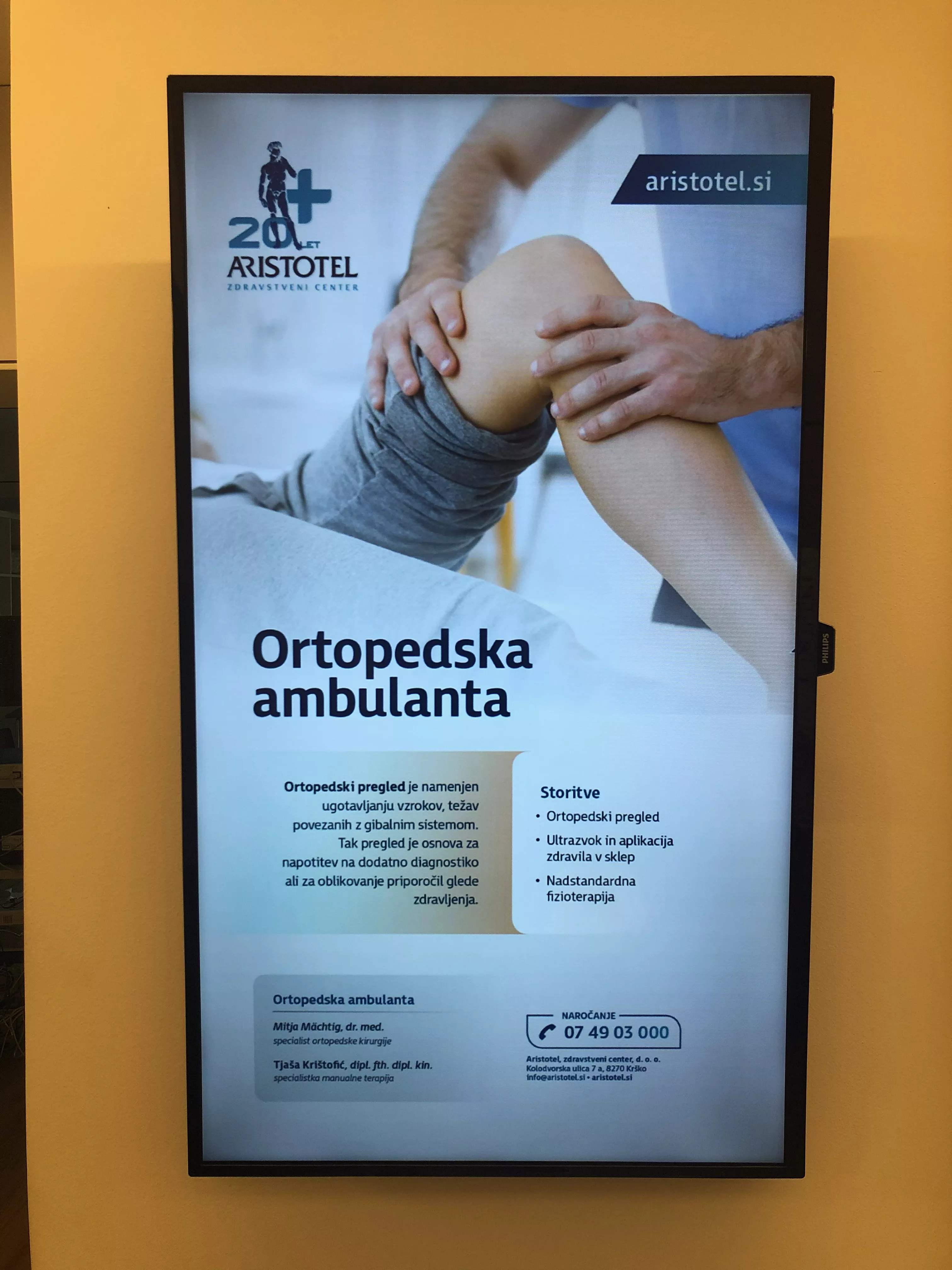 Aristotel, zdravstveni center