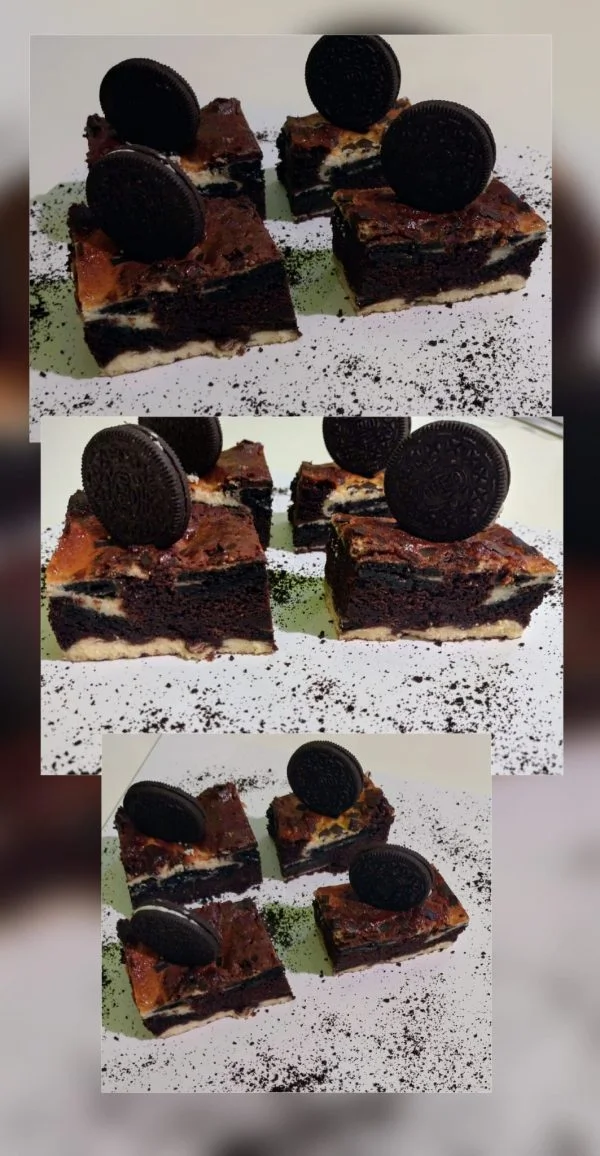 Brownie cheesecake z oreo keksi