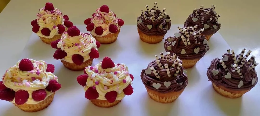 Cupcakes vanilija in čokolada