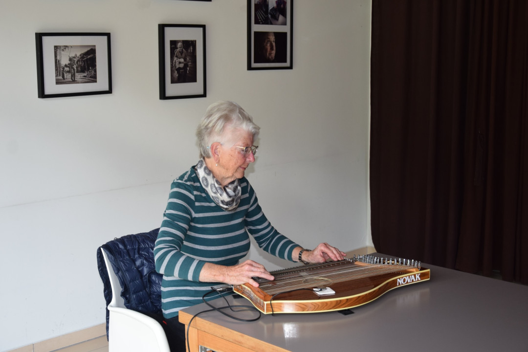 Nastop citrarke Danice Butinar v avli