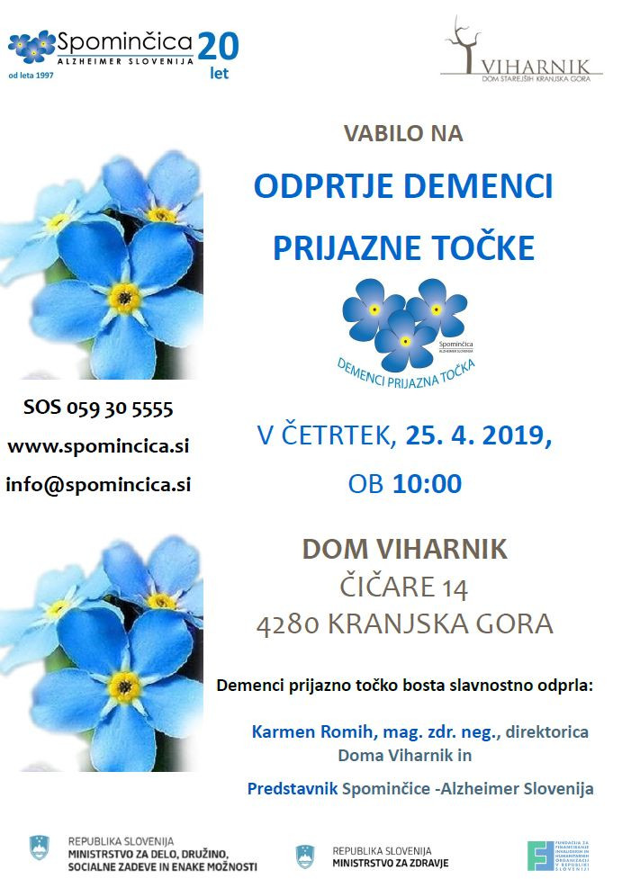 Odprtje Demenci prijazne točke v Viharniku
