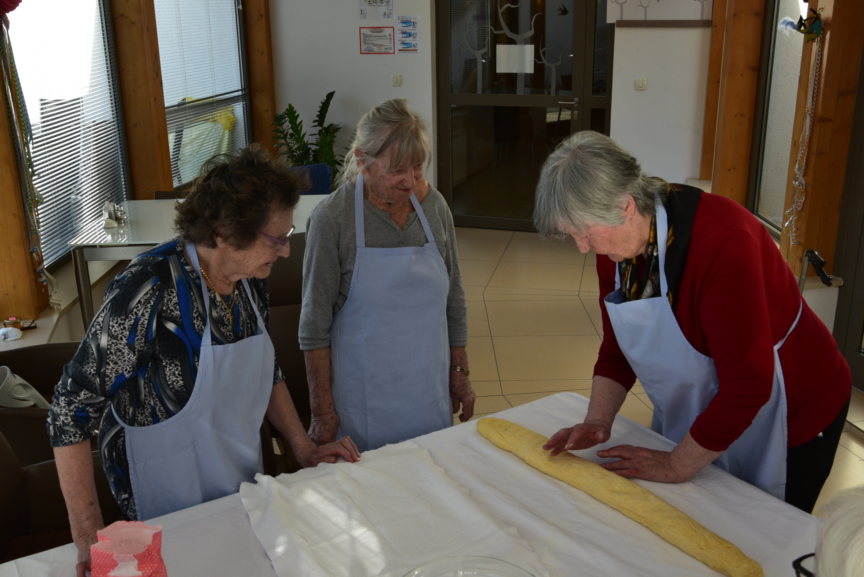 Peka krofov na skupinah