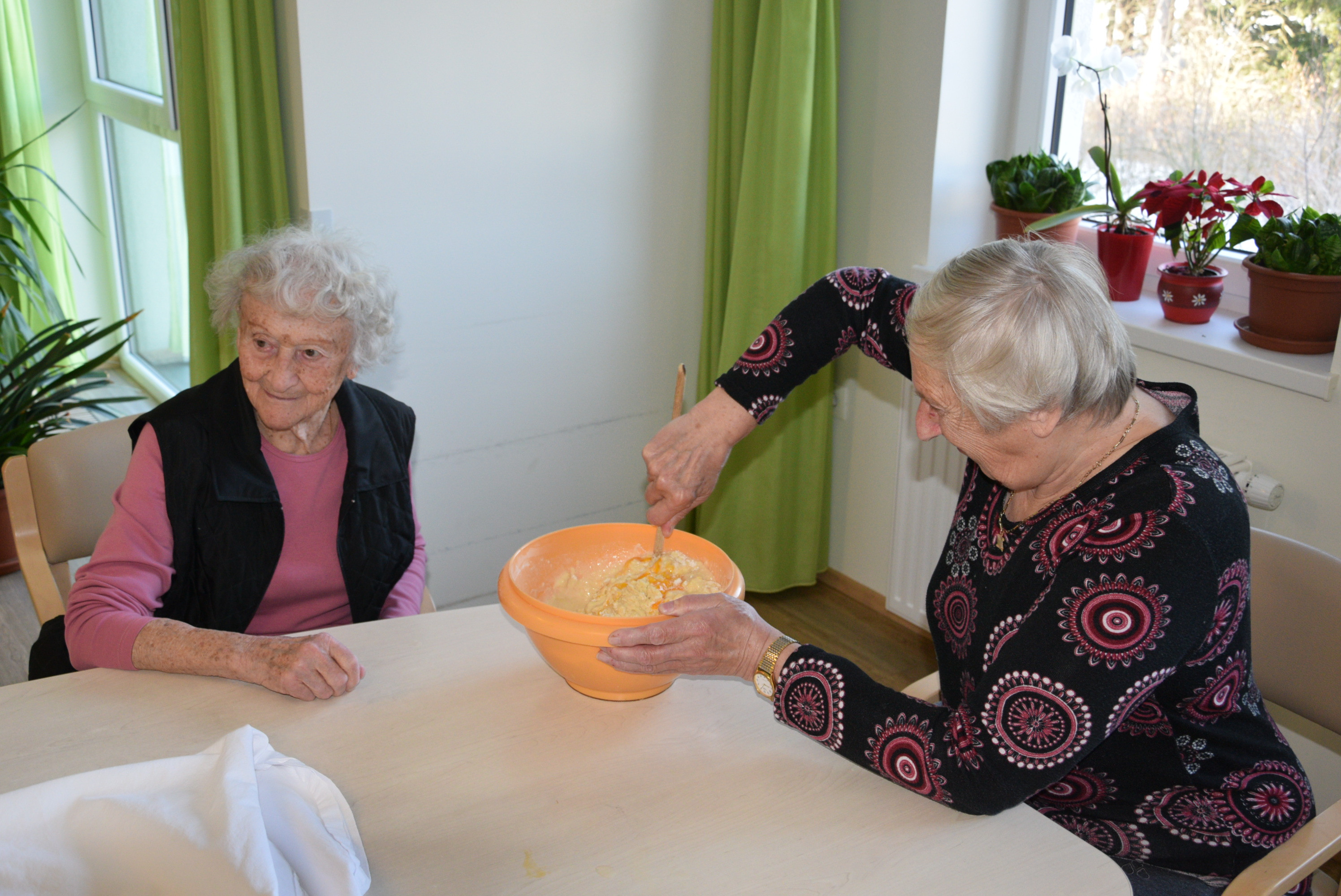 Peka krofov na skupinah