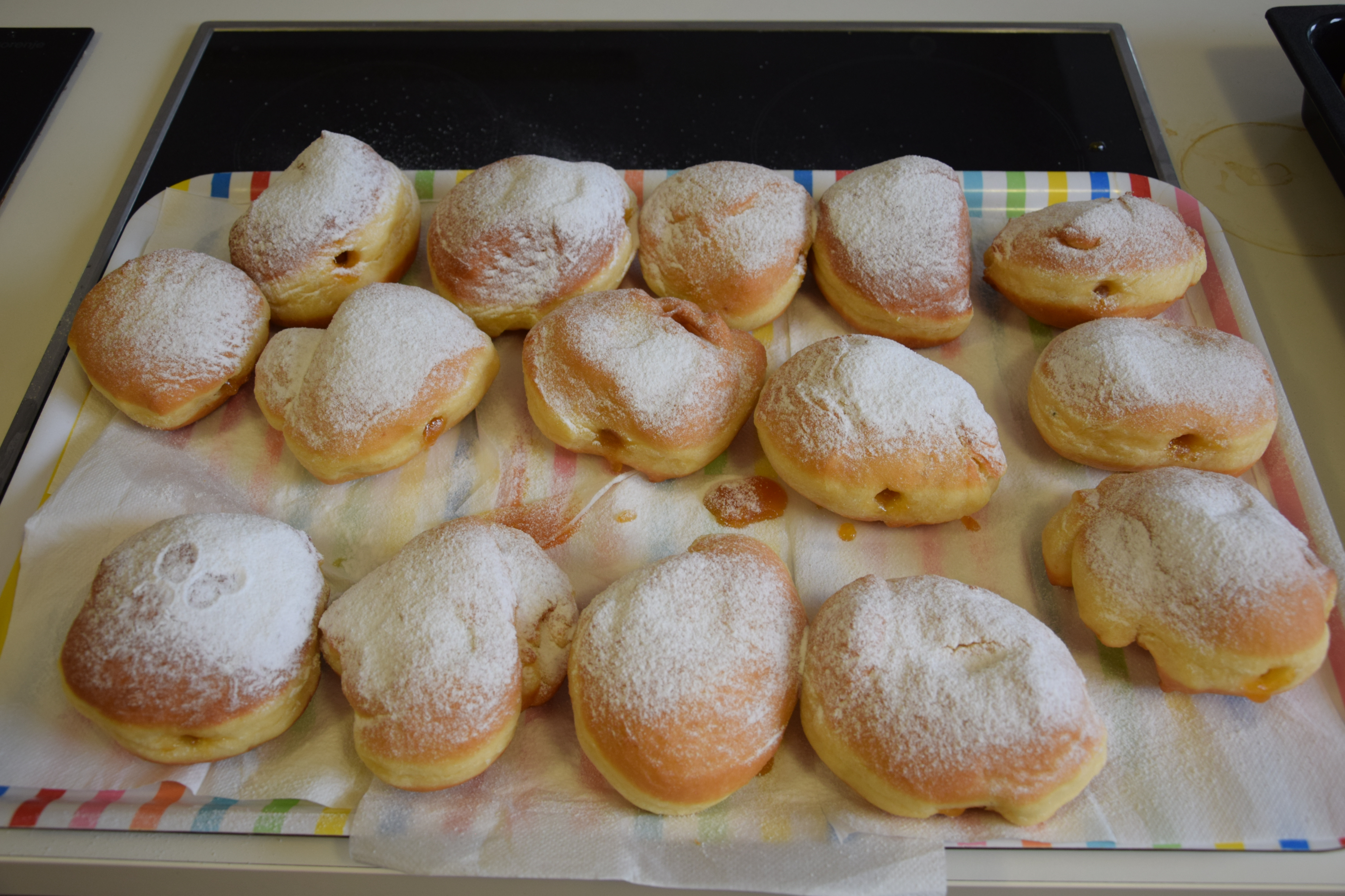 peka krofov po skupinah