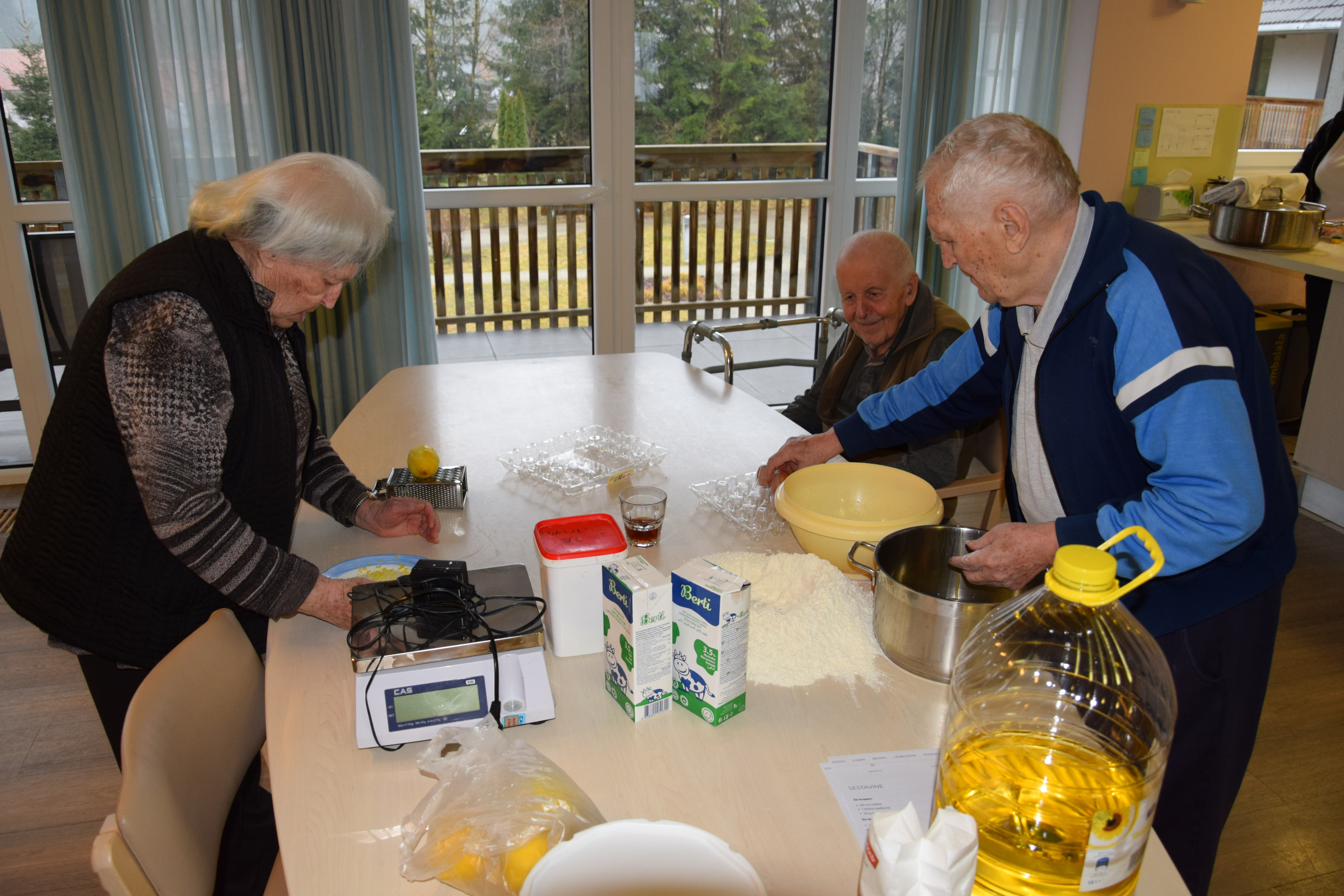 peka krofov po skupinah