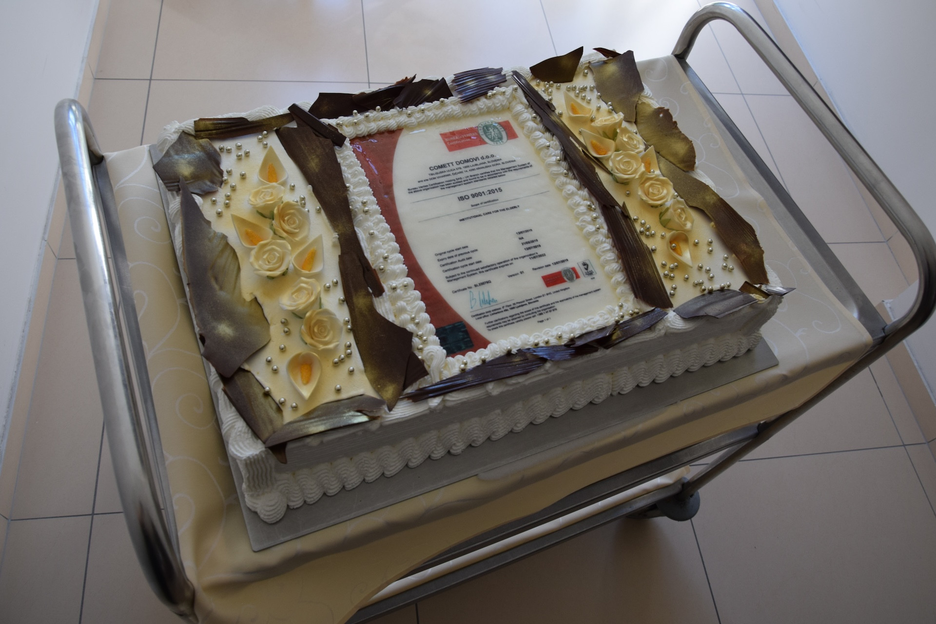 Podelitev certifikata kakovosti ISO 9001