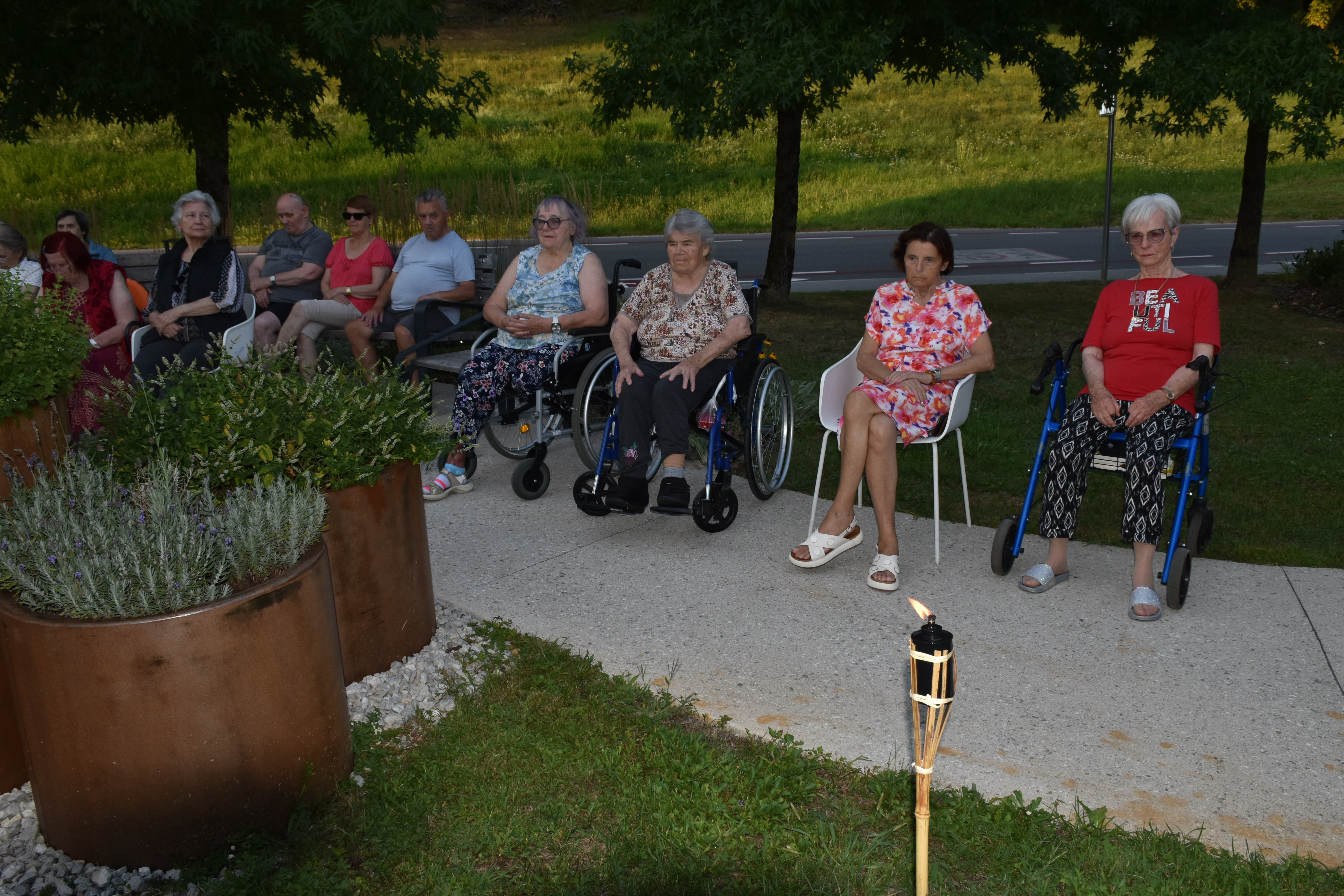 Poletni večer v zeliščnem parku