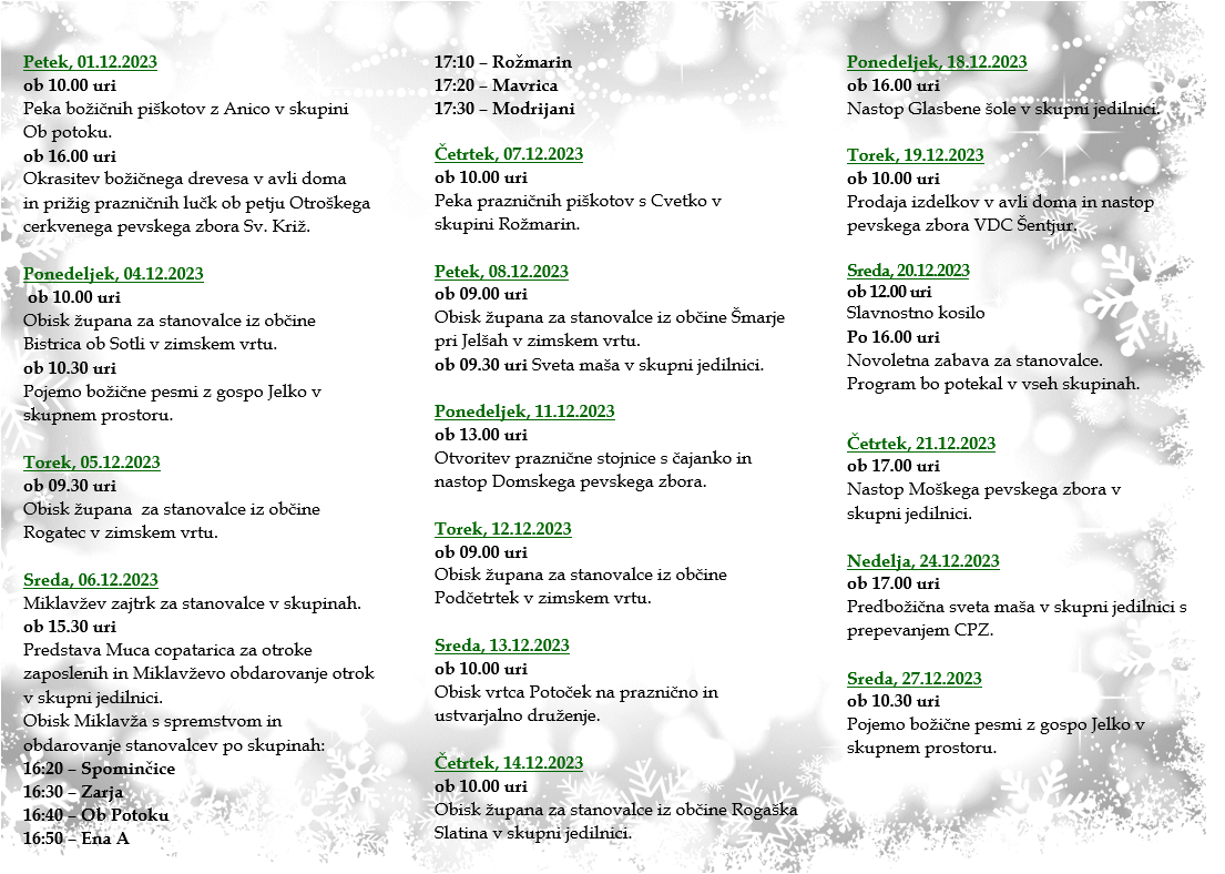 Praznični december 2023
