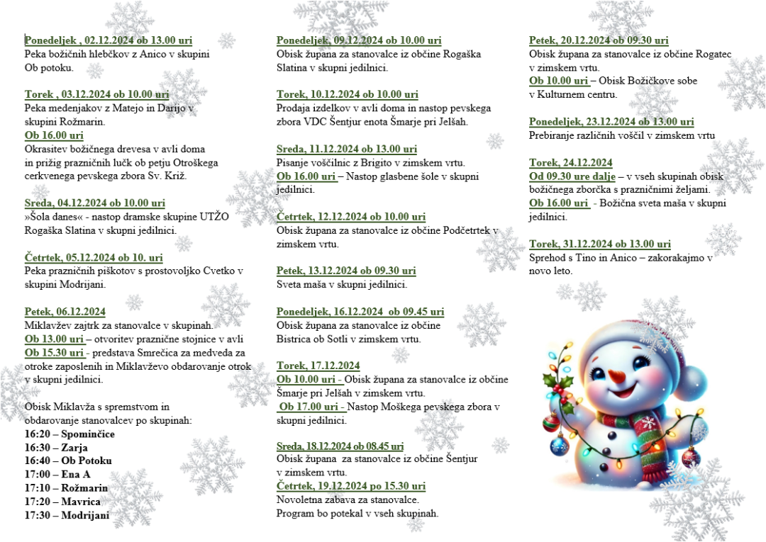 Praznični december 2024