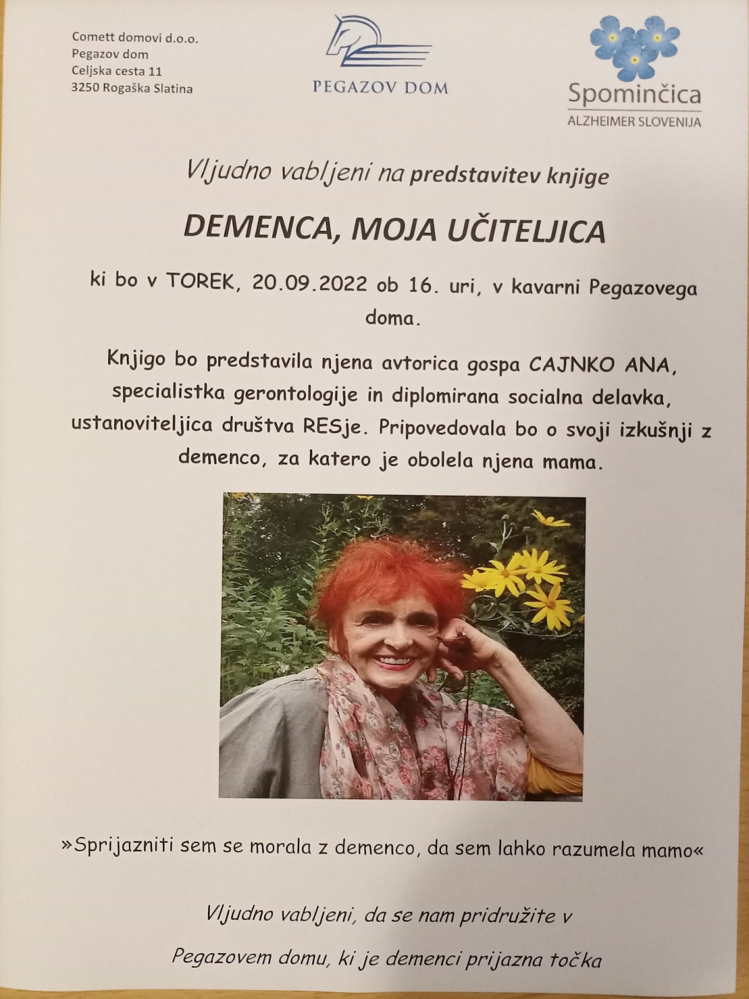 Predavanje ga. Ane Cajnko