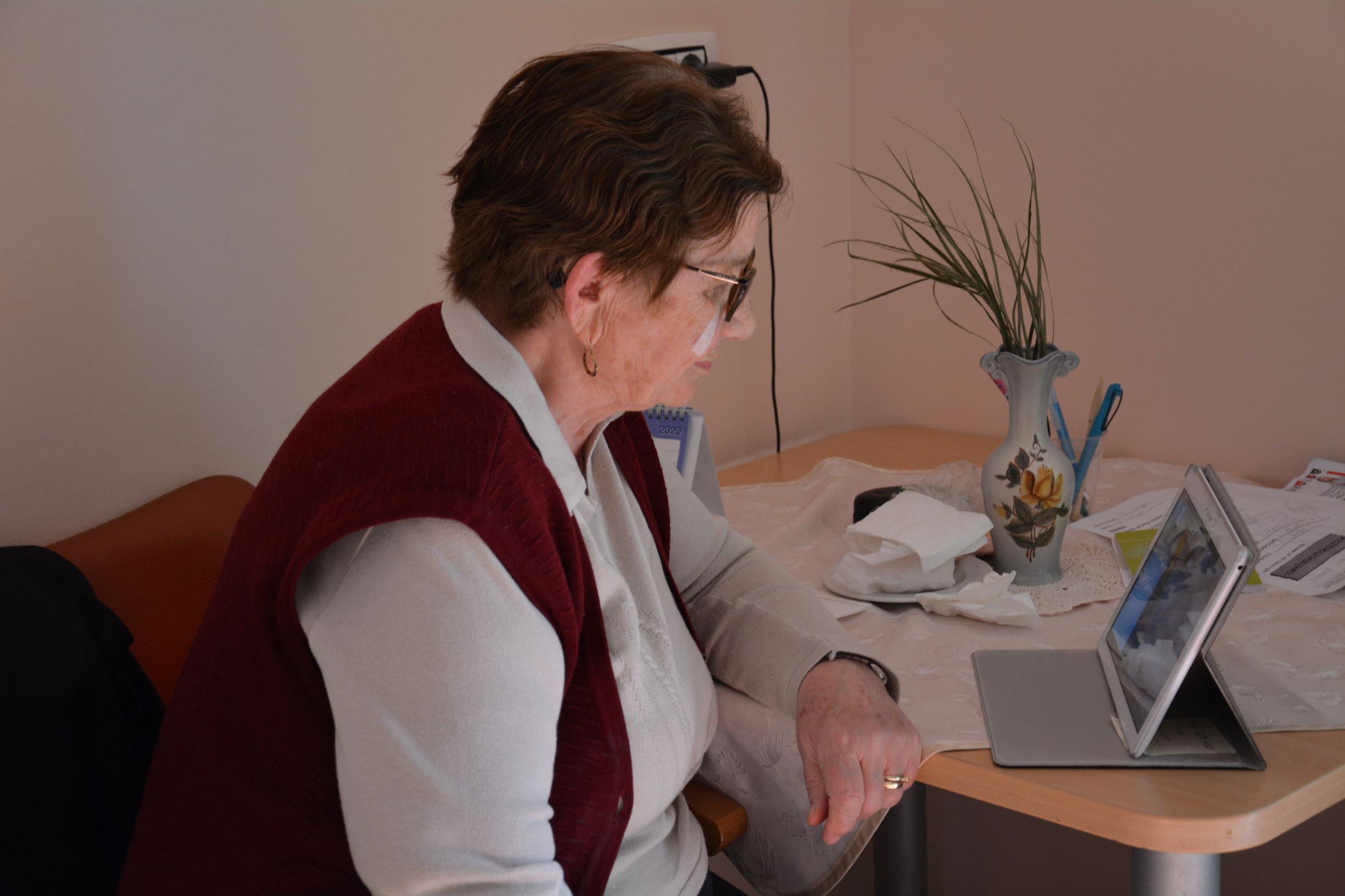 Svojci in stanovalci so povezani z video klici