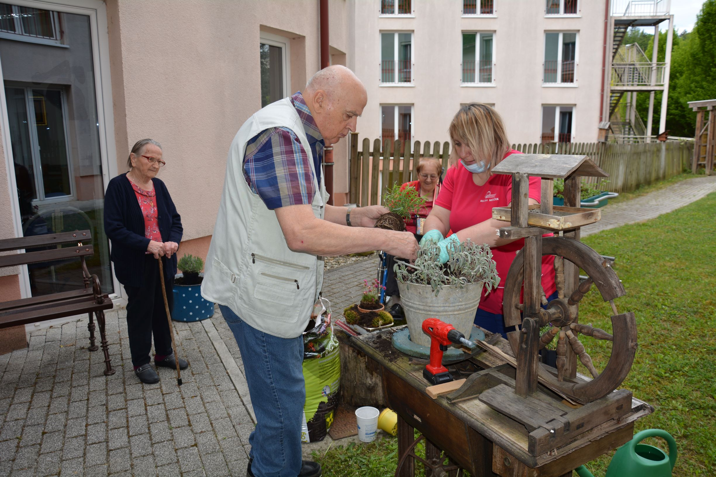 Zasadili smo zunanje rože in začimbe v skupinah Zarja in Spominčice