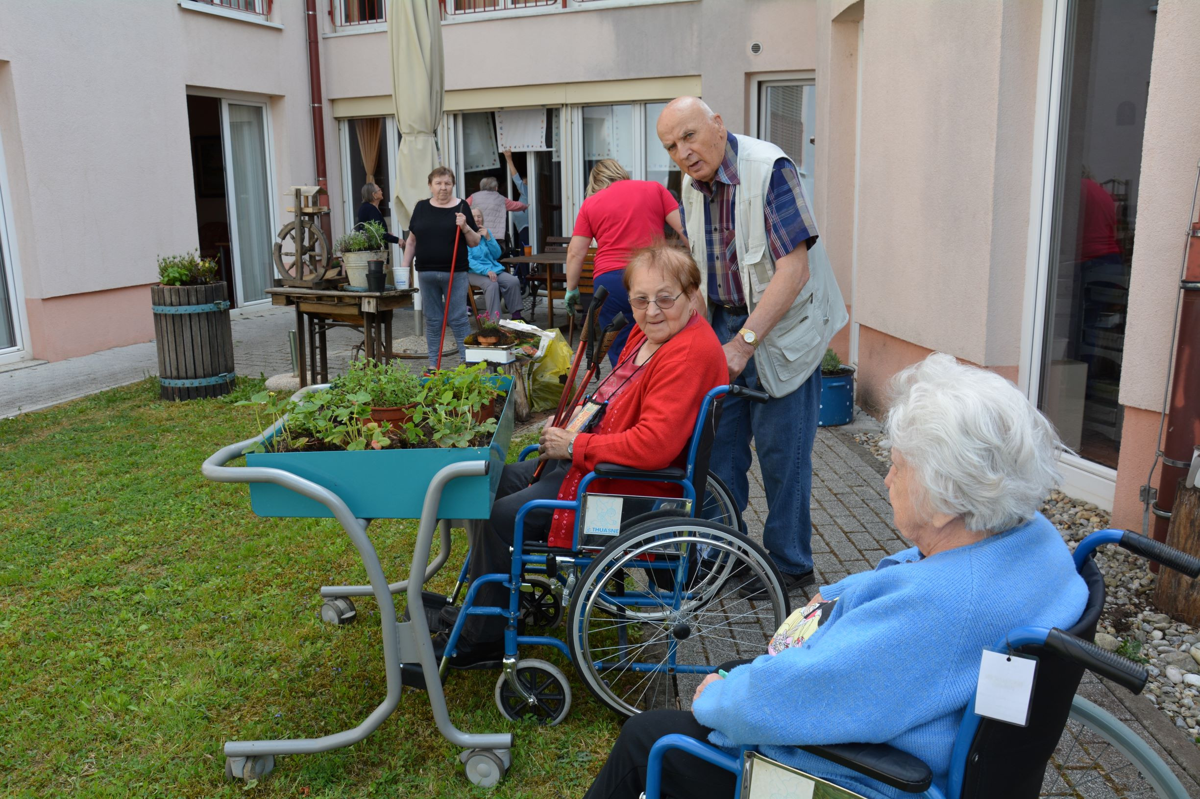 Zasadili smo zunanje rože in začimbe v skupinah Zarja in Spominčice