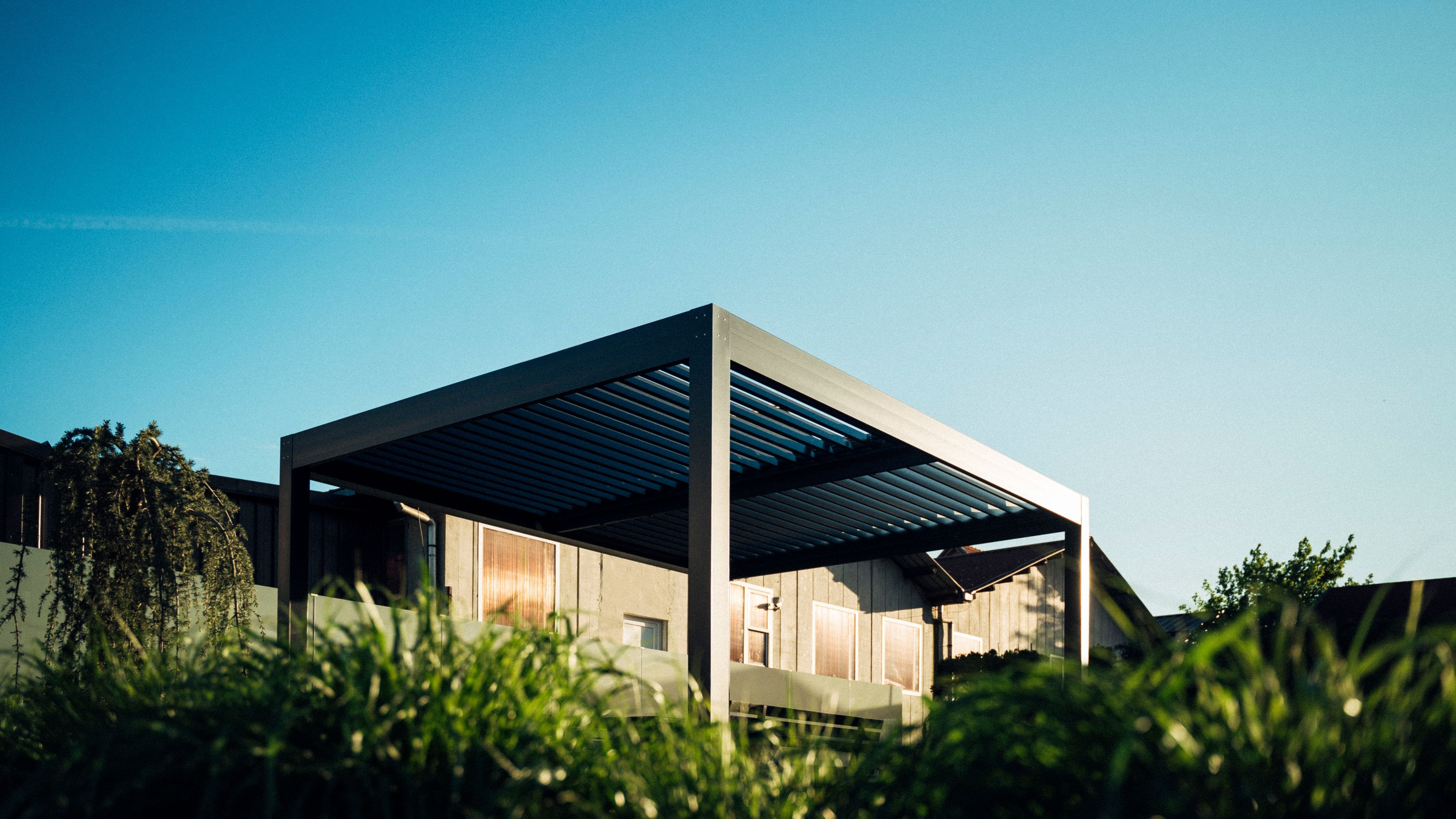 Project AE Brežice - Bioclimatic pergola Misteral - Terrace, brisole, zip roller blinds