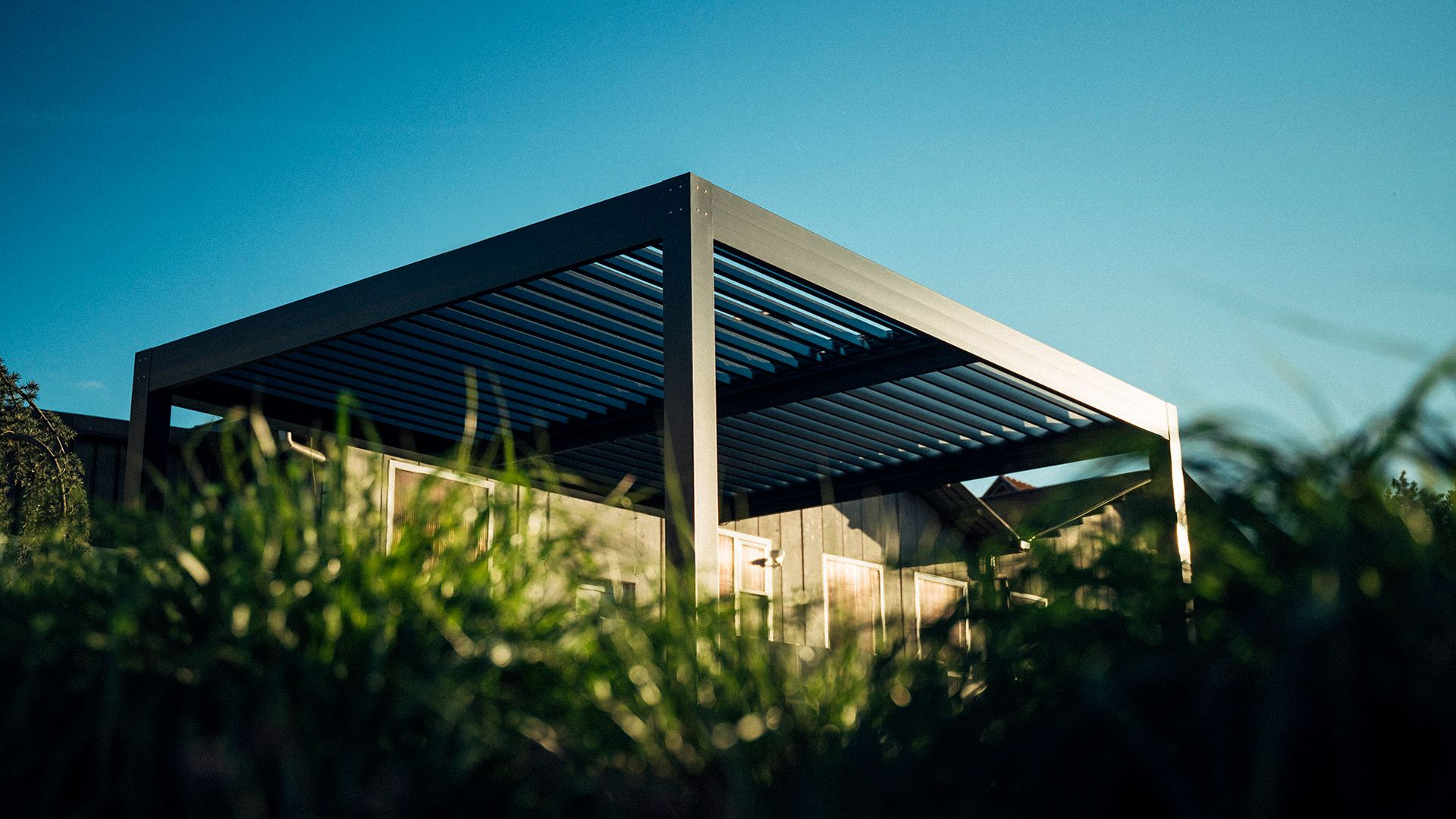 Project AE Brežice - Bioclimatic pergola Misteral - Terrace, brisole, zip roller blinds