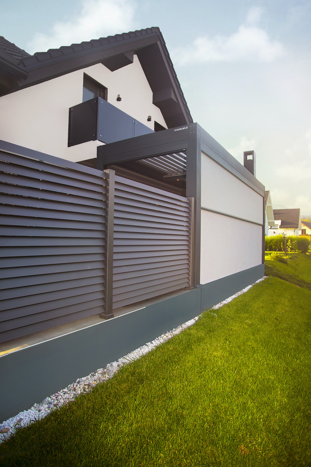 Project DB Mozirje - Bioclimatic pergola Misteral - Terrace, brisole, zip roller blinds