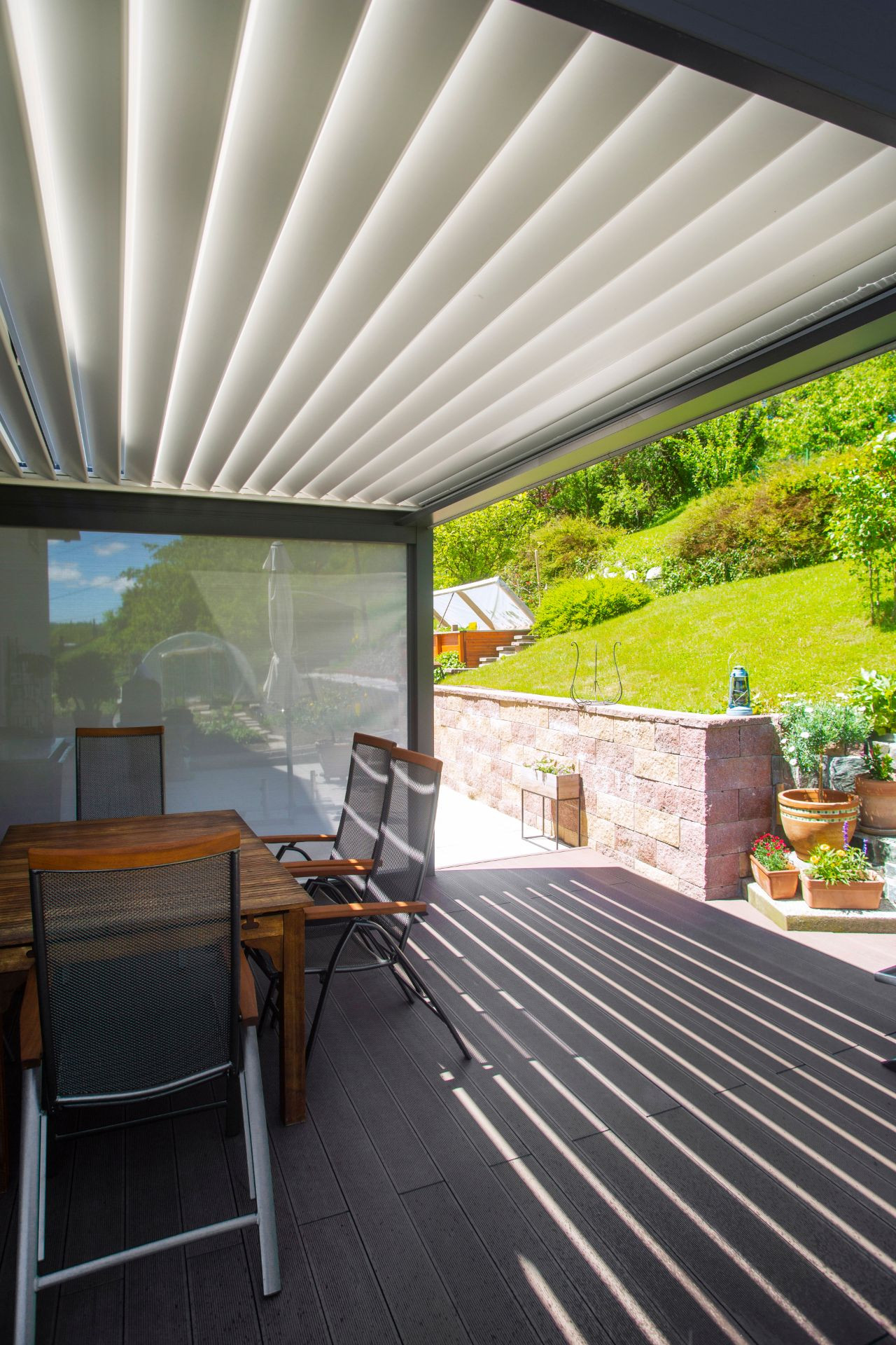 Project MG - Hrastnik - Bioclimatic pergola Misteral - Terrace, brisole, zip roller blinds