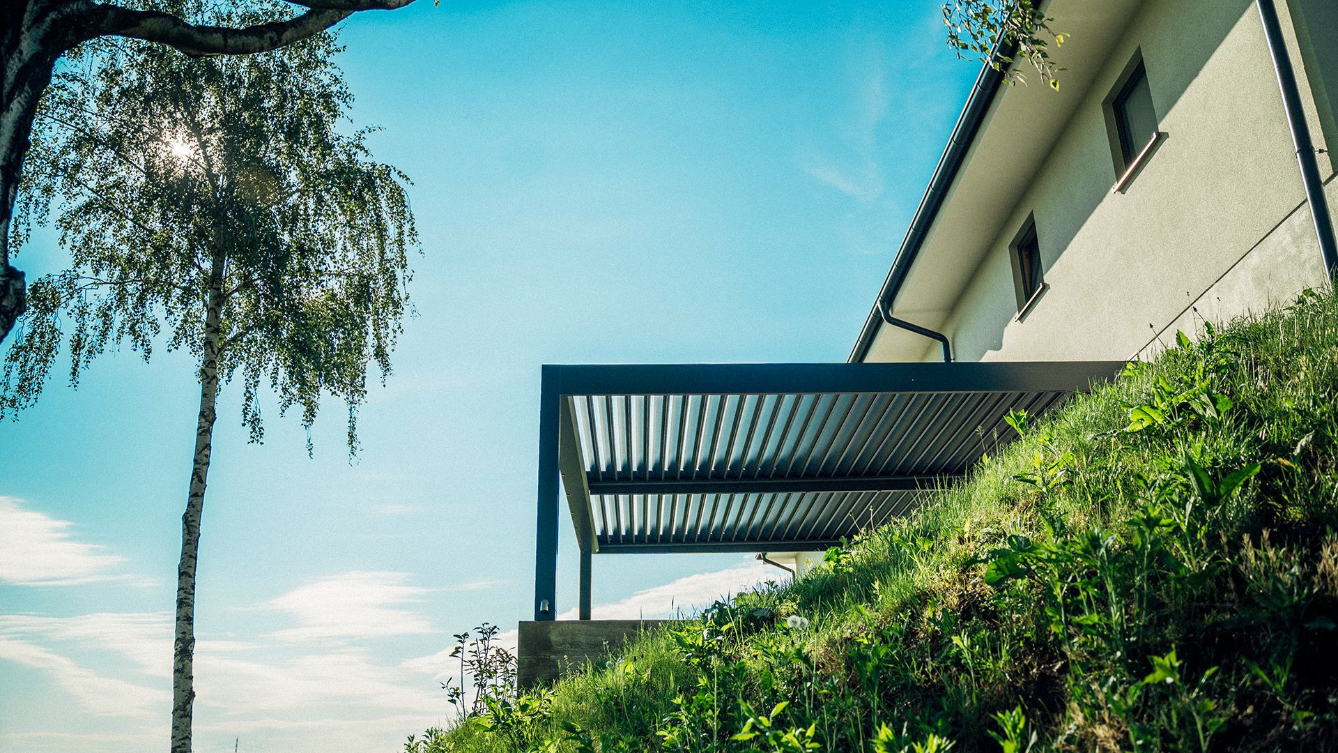 Project PČ Krško - Bioclimatic pergola Misteral - Terrace, brisole, zip roller blinds