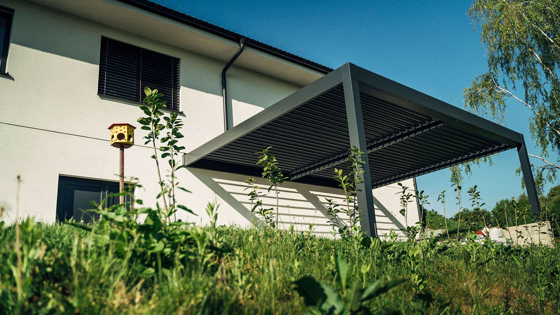 Project PČ Krško - Bioclimatic pergola Misteral - Terrace, brisole, zip roller blinds