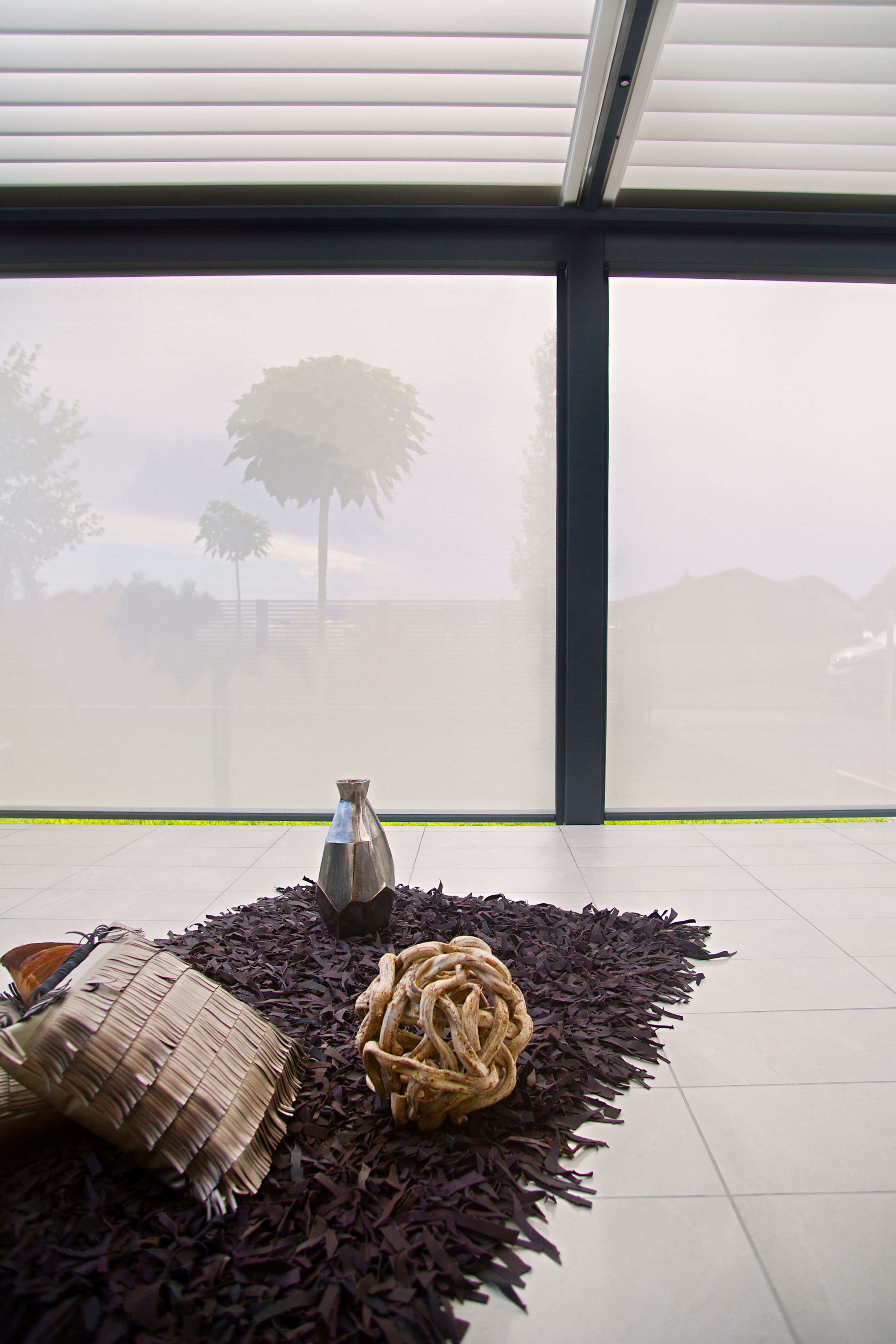 Project PG Ljubljana - Bioclimatic pergola Misteral - Terrace, brisole, zip roller blinds