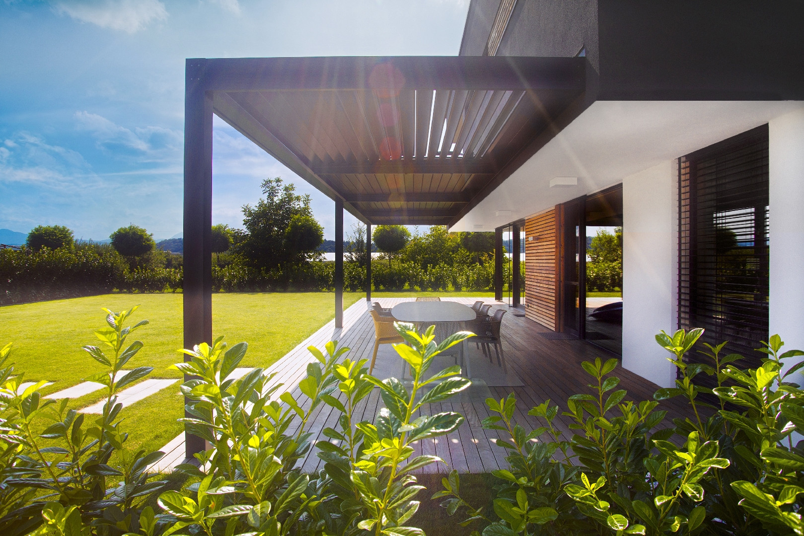 Project PV Vojnik - Bioclimatic pergola Misteral - Terrace, brisole, zip roller blinds