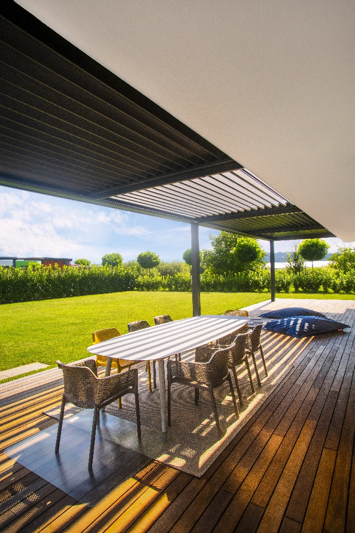 Project PV Vojnik - Bioclimatic pergola Misteral - Terrace, brisole, zip roller blinds