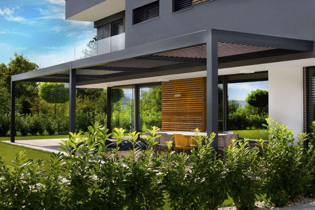 Project PV Vojnik - Bioclimatic pergola Misteral - Terrace, brisole, zip roller blinds