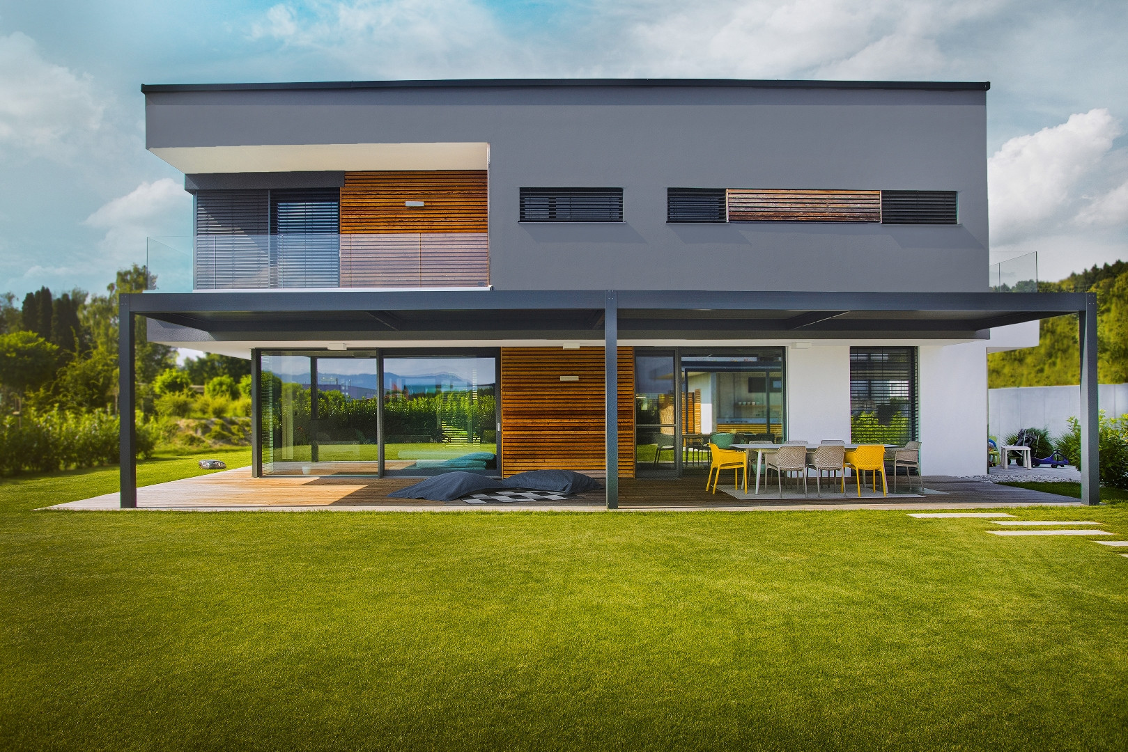 Project PV Vojnik - Bioclimatic pergola Misteral - Terrace, brisole, zip roller blinds