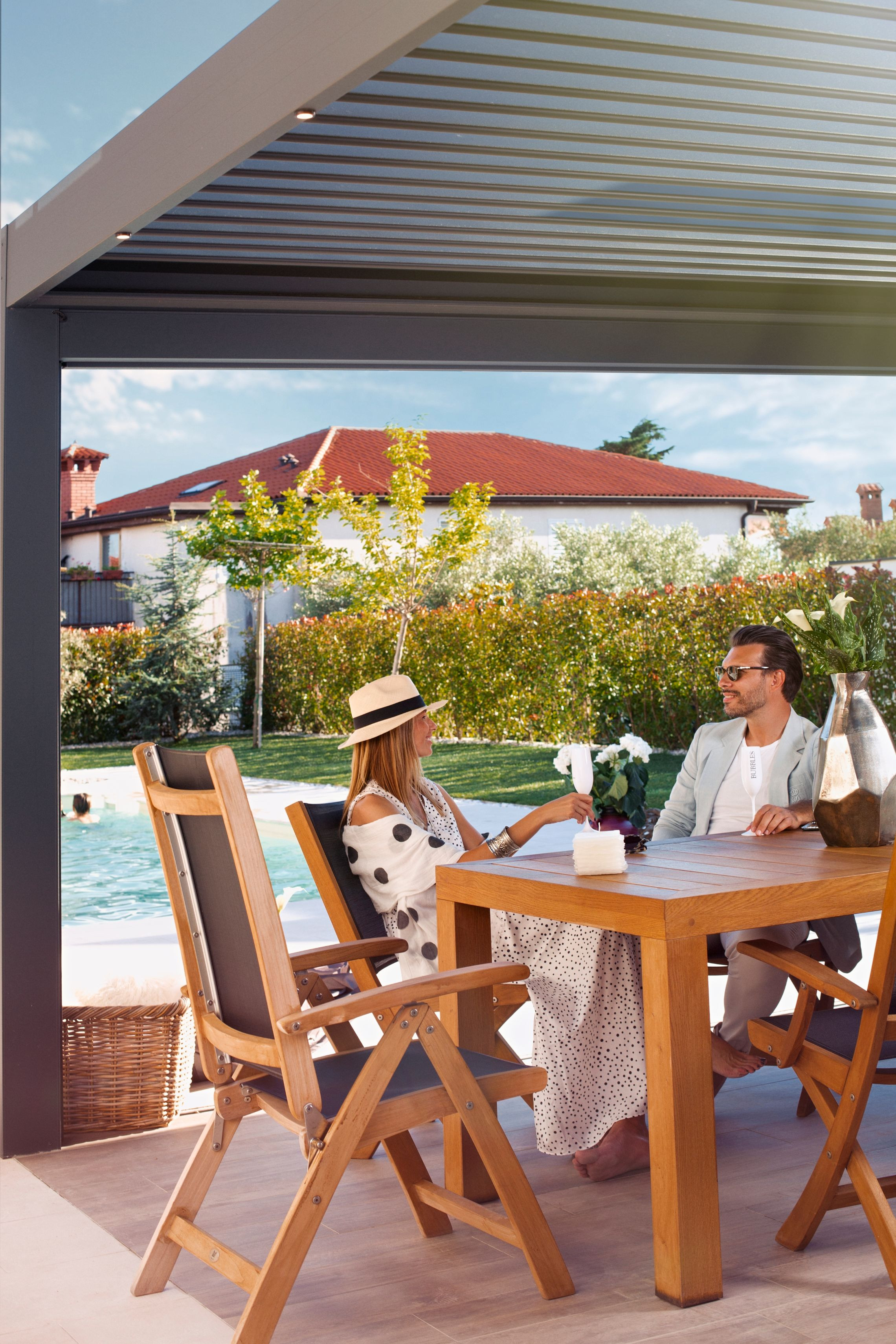 Project SL Portorož - Bioclimatic pergola Misteral - Terrace, brisole, zip roller blinds