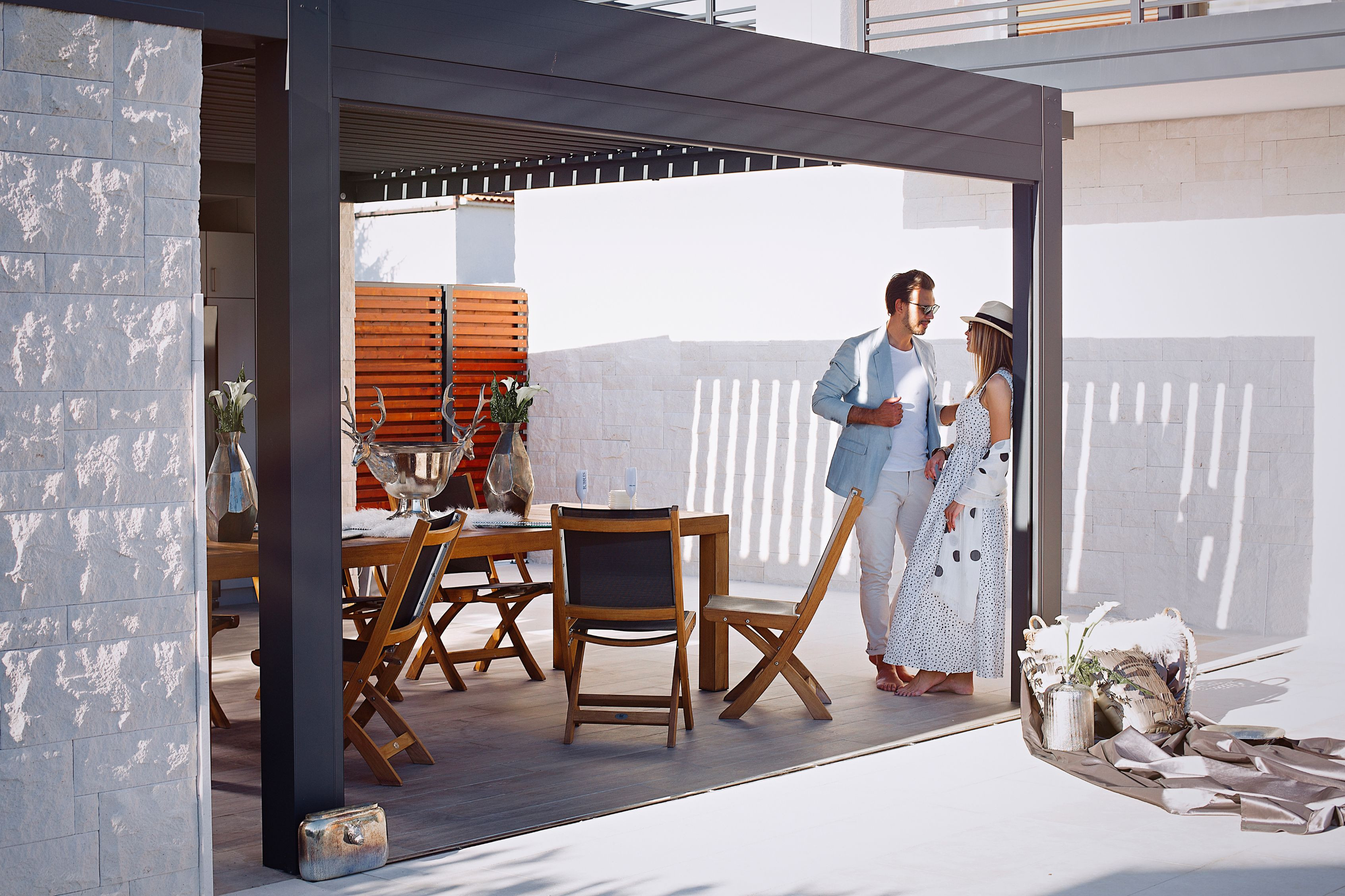 Project SL Portorož - Bioclimatic pergola Misteral - Terrace, brisole, zip roller blinds