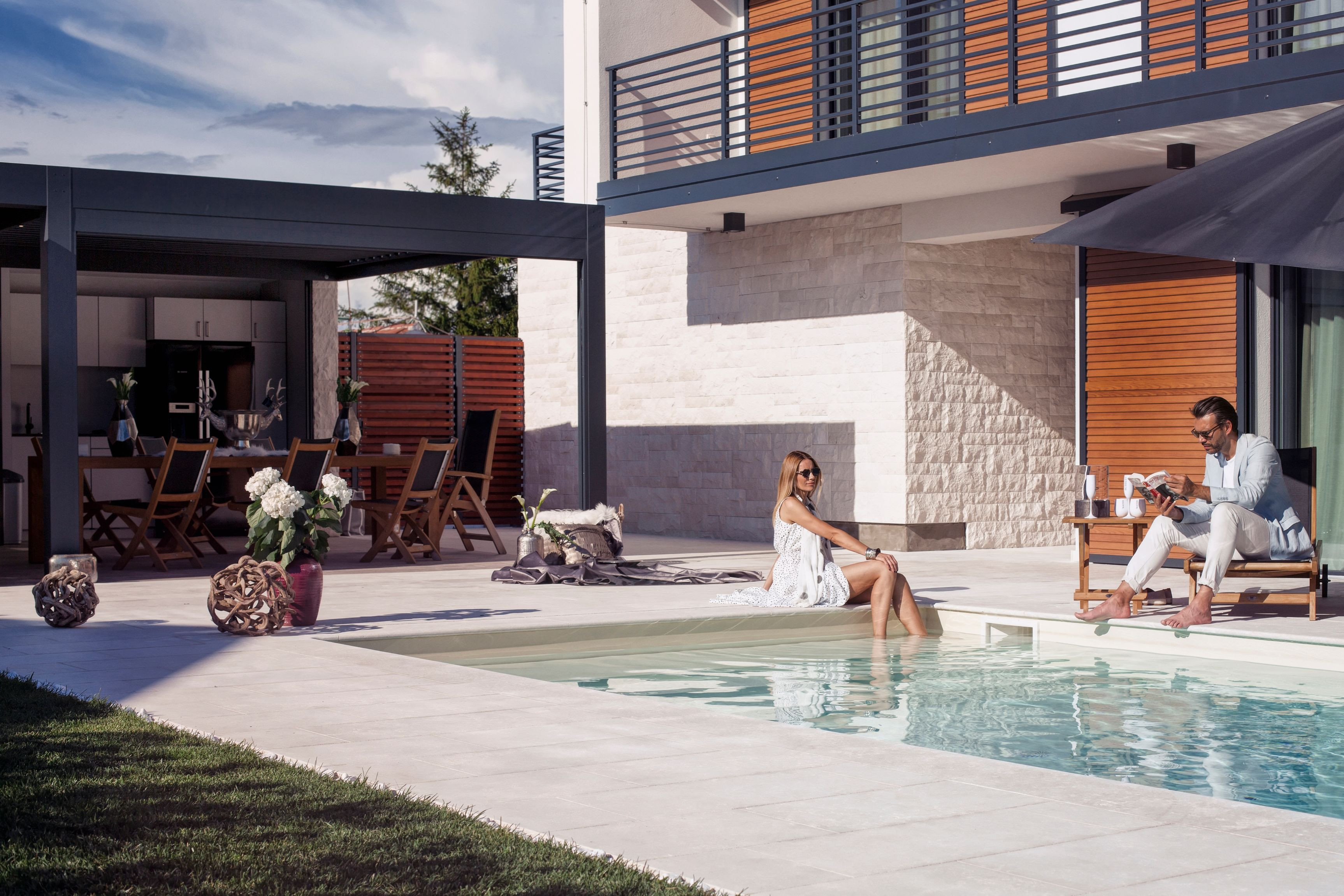 Project SL Portorož - Bioclimatic pergola Misteral - Terrace, brisole, zip roller blinds