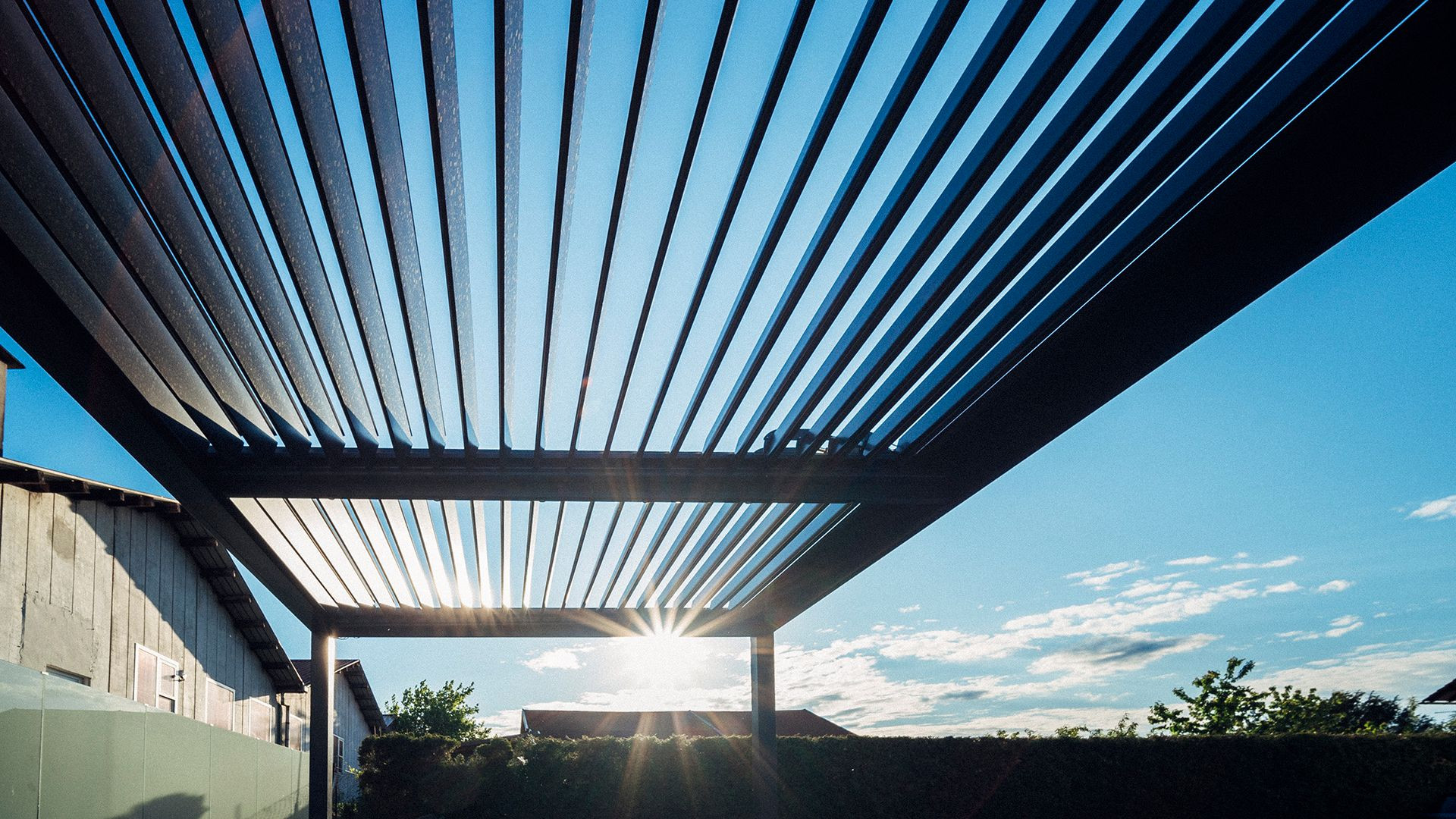 Projekt AE Brežice - Lamelna/bioklimatska pergola Misteral - Terasa, brisole, zip rolo