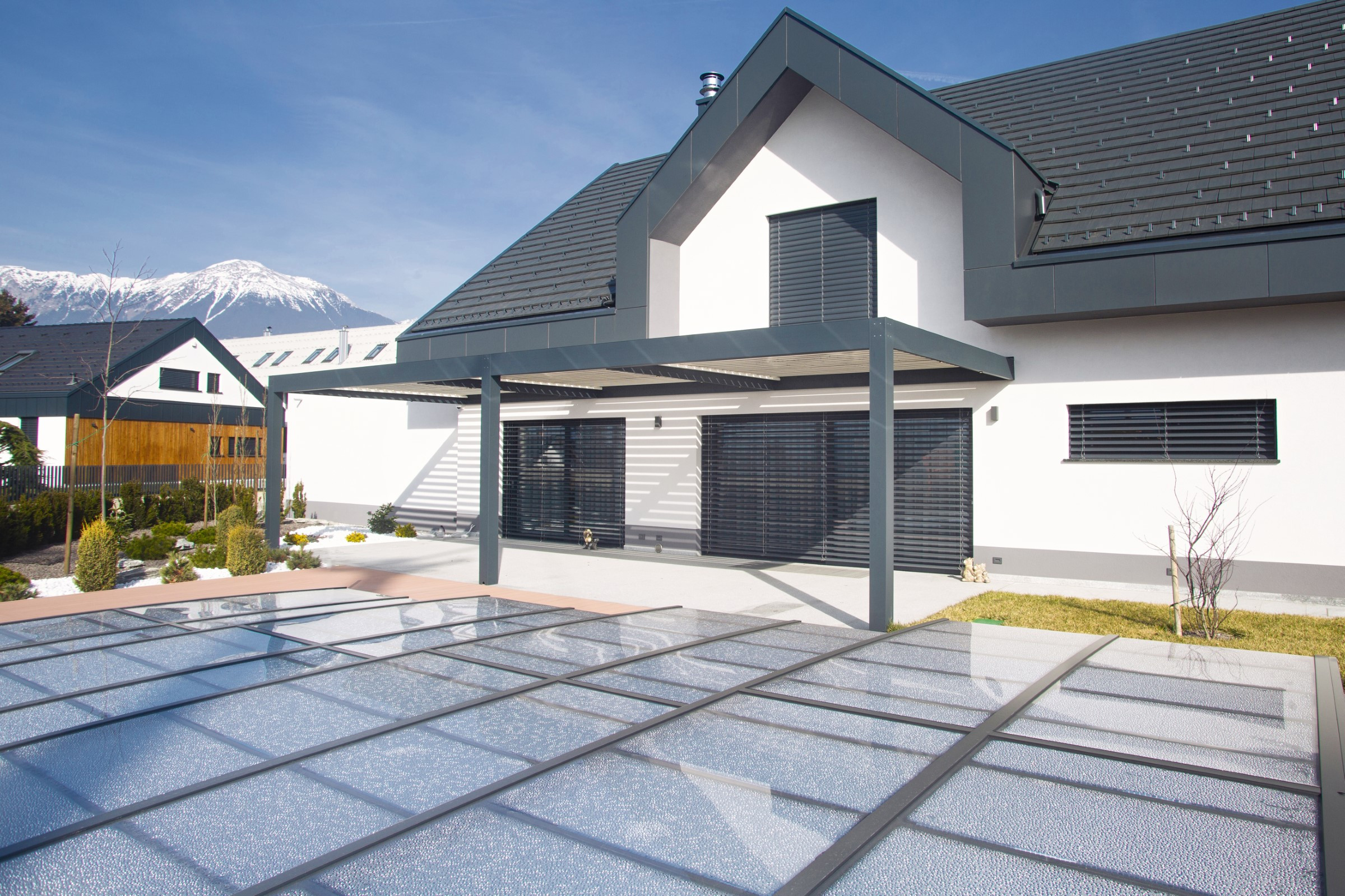 Projekt lamelna pergola BB Lesce