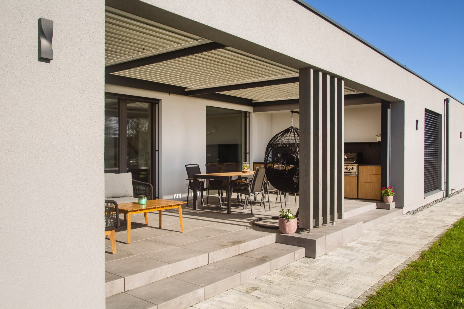 Projekt lamelna pergola DS Celje