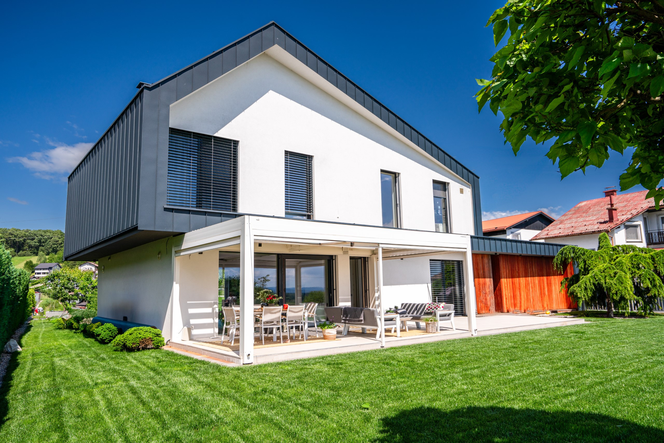 Projekt lamelna pergola GH Duplek