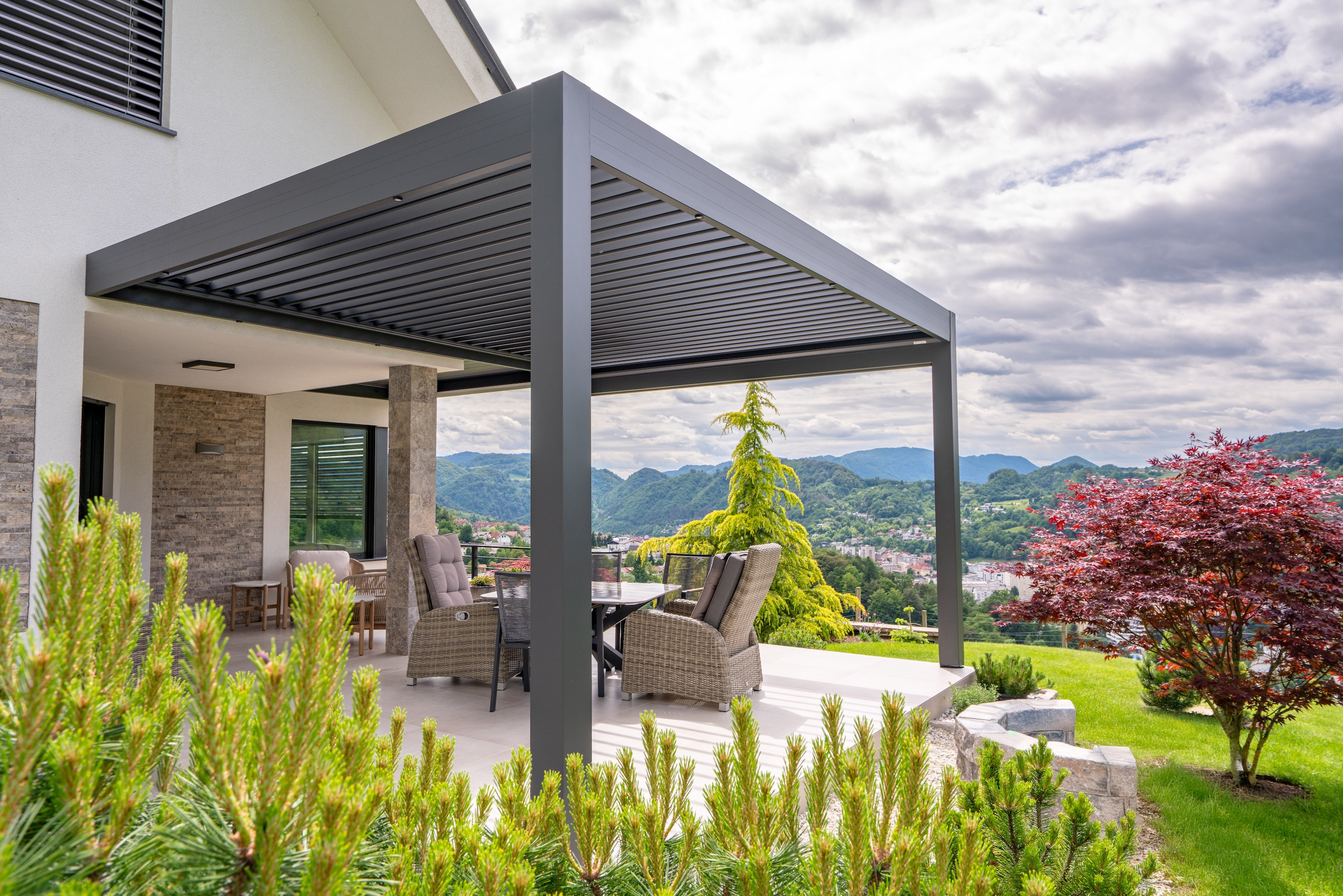 Projekt lamelna pergola JM Trbovlje