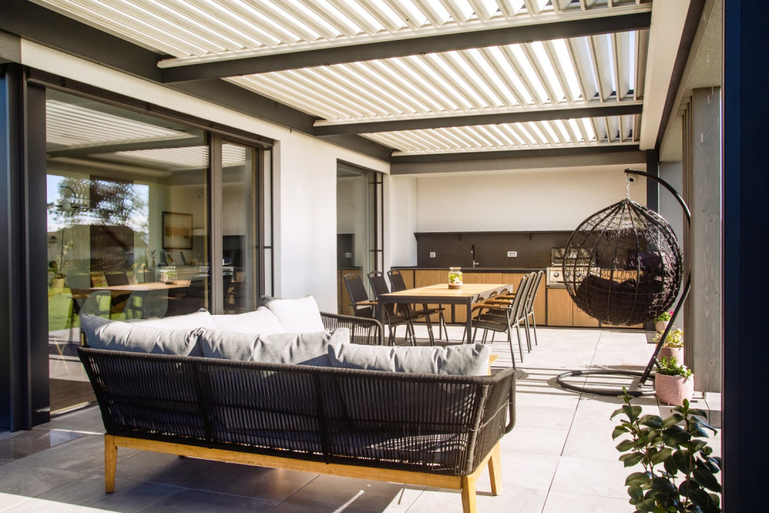 Projekt lamelna pergola Stergar Koper