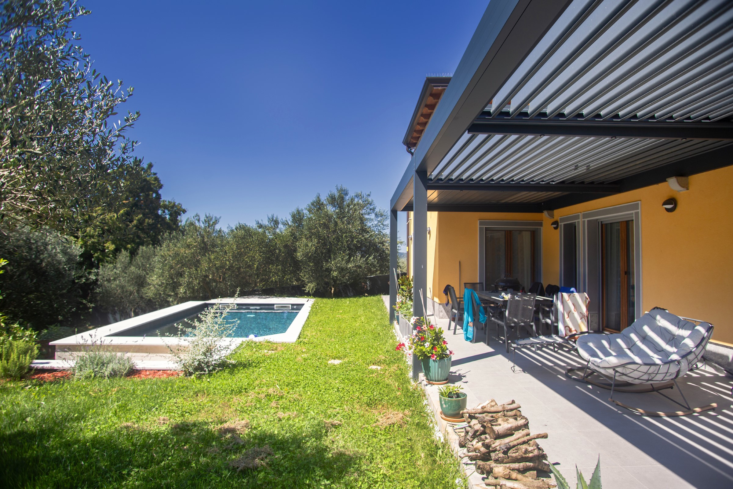 Projekt lamelna pergola Stergar Koper