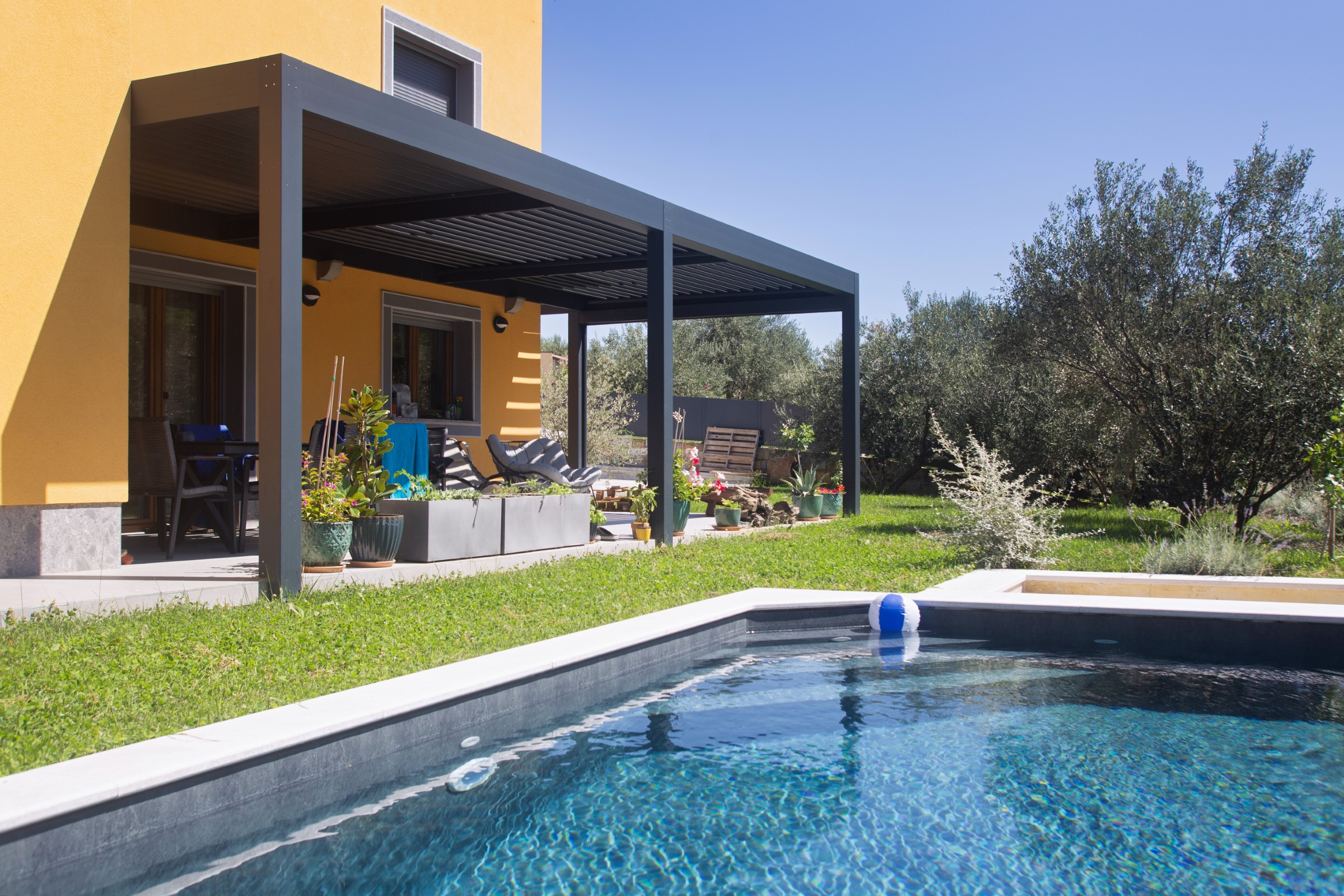 Projekt lamelna pergola Stergar Koper