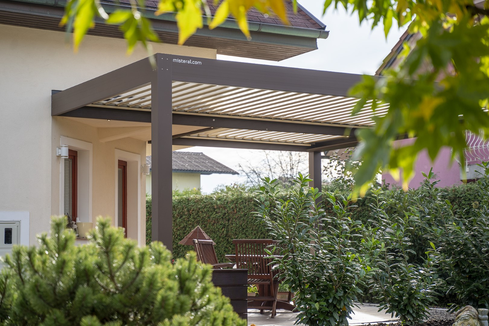 Projekt lamelna pergola SZ Brežice