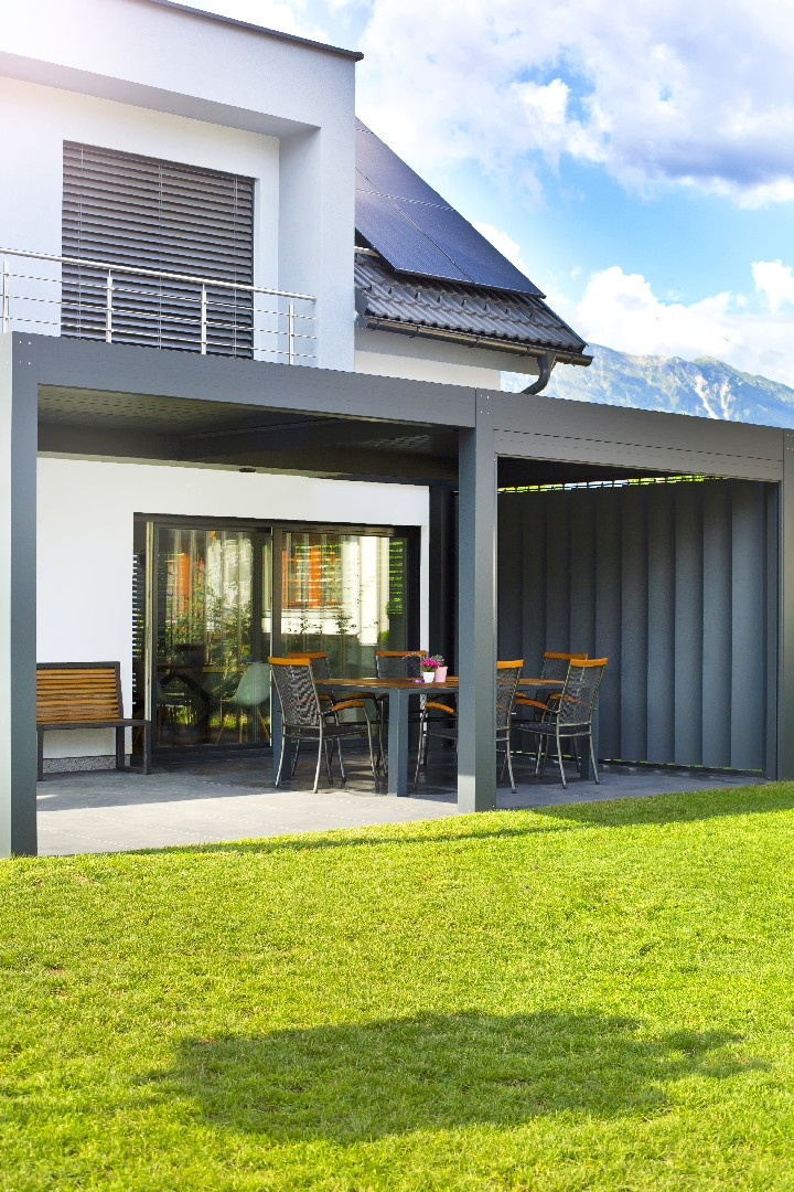 Projekt SV Bled - Bioklimatska pergola Misteral - Terasa, Brisole, zip rolo