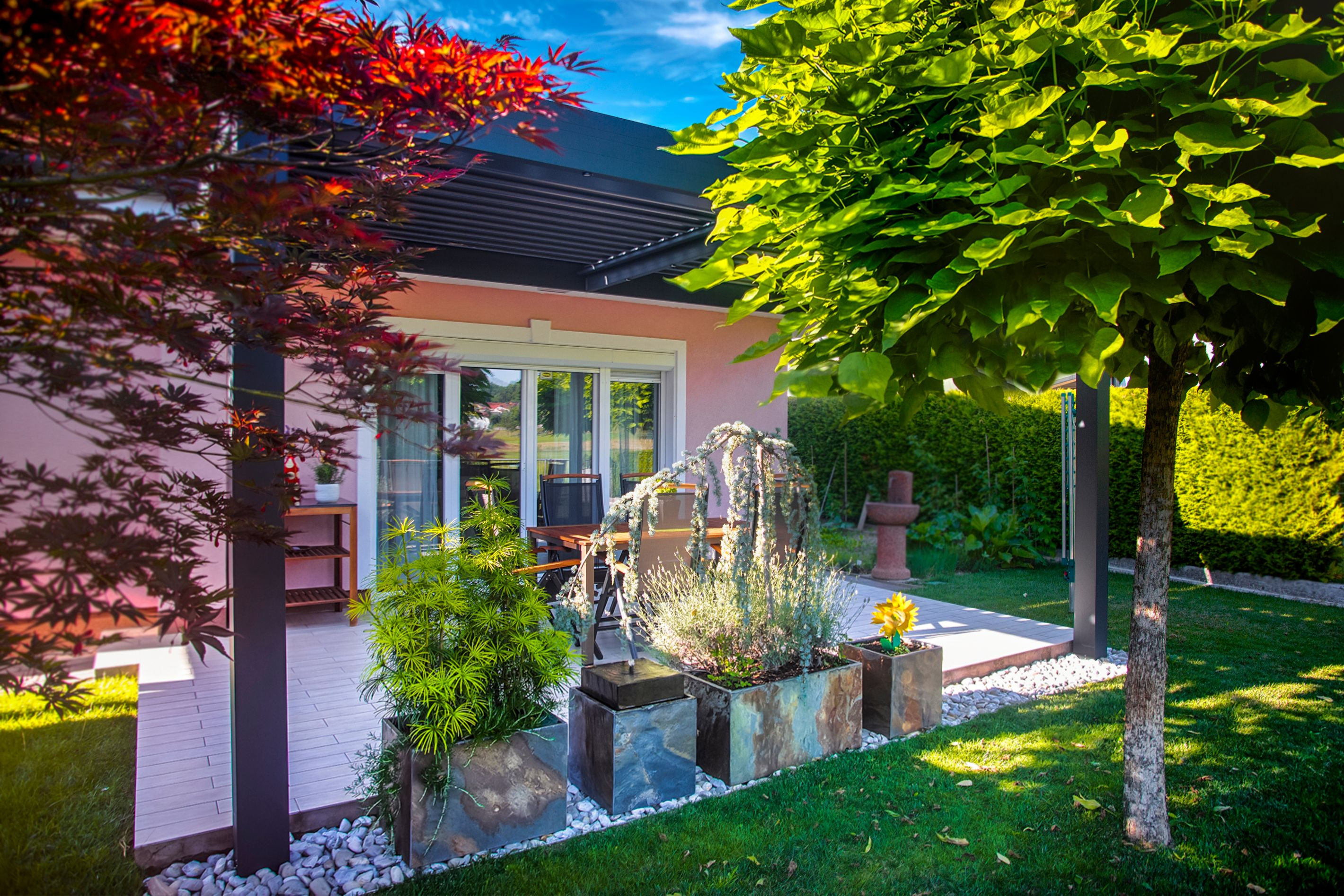 Projekt BS Grosuplje - Bioklimatska pergola Misteral - Terasa, Brisole, zip rolo