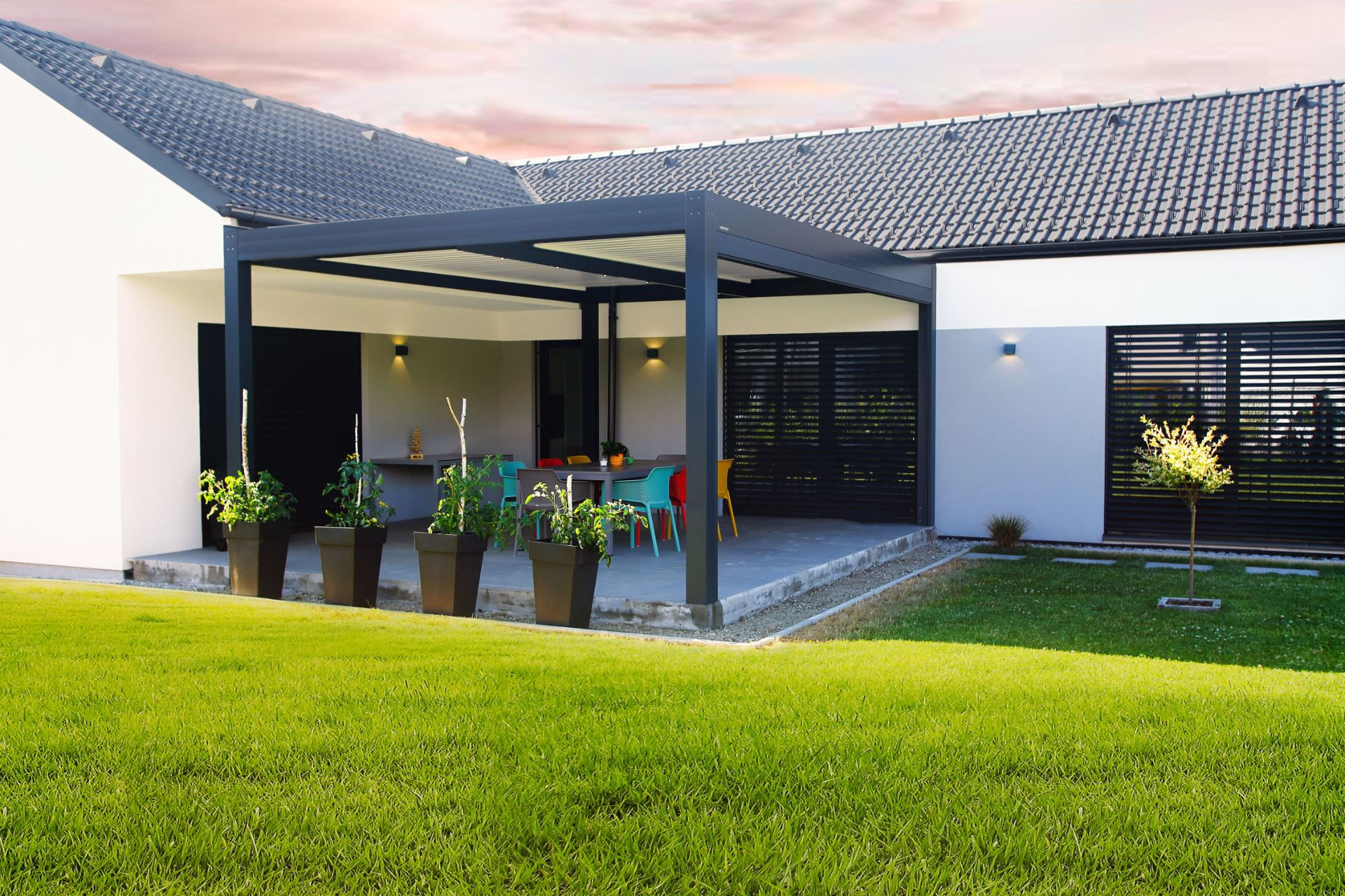 Projekt AS - Lukovica - Bioklimatska pergola Misteral - Terasa, Brisole, zip rolo