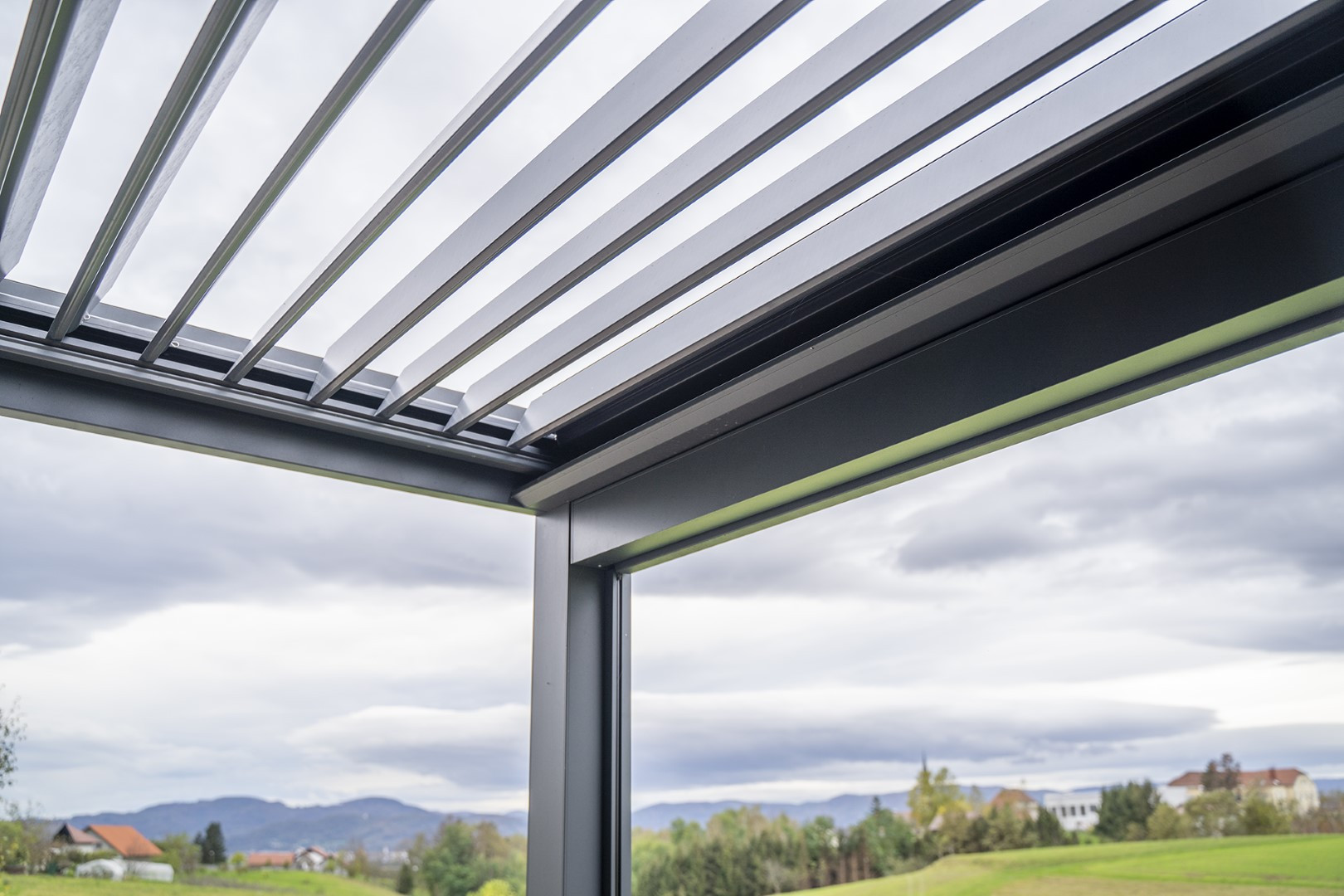 Projekt lamelna pergola IK Artiče