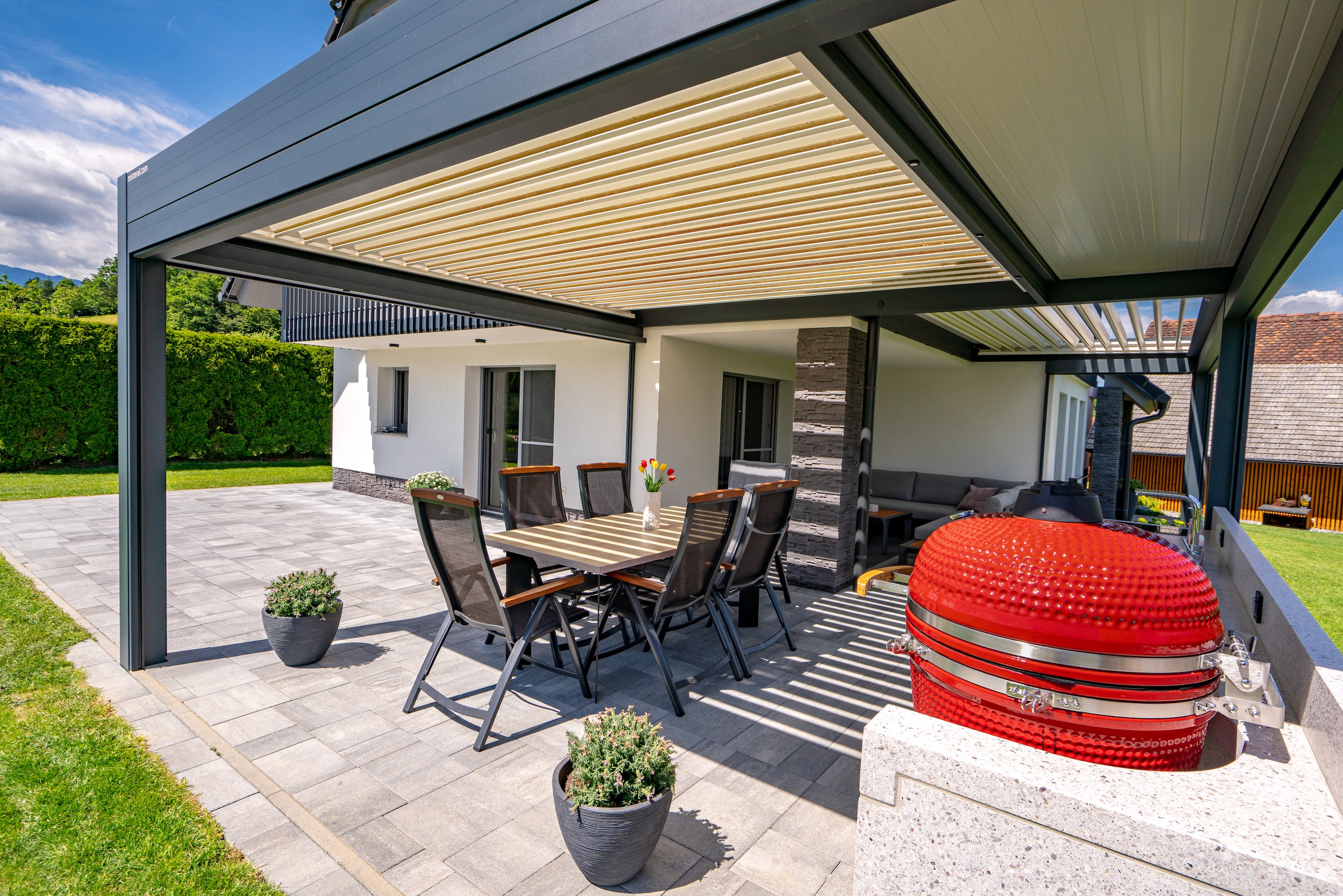 Projekt lamelna pergola KR Šmartno ob Paki