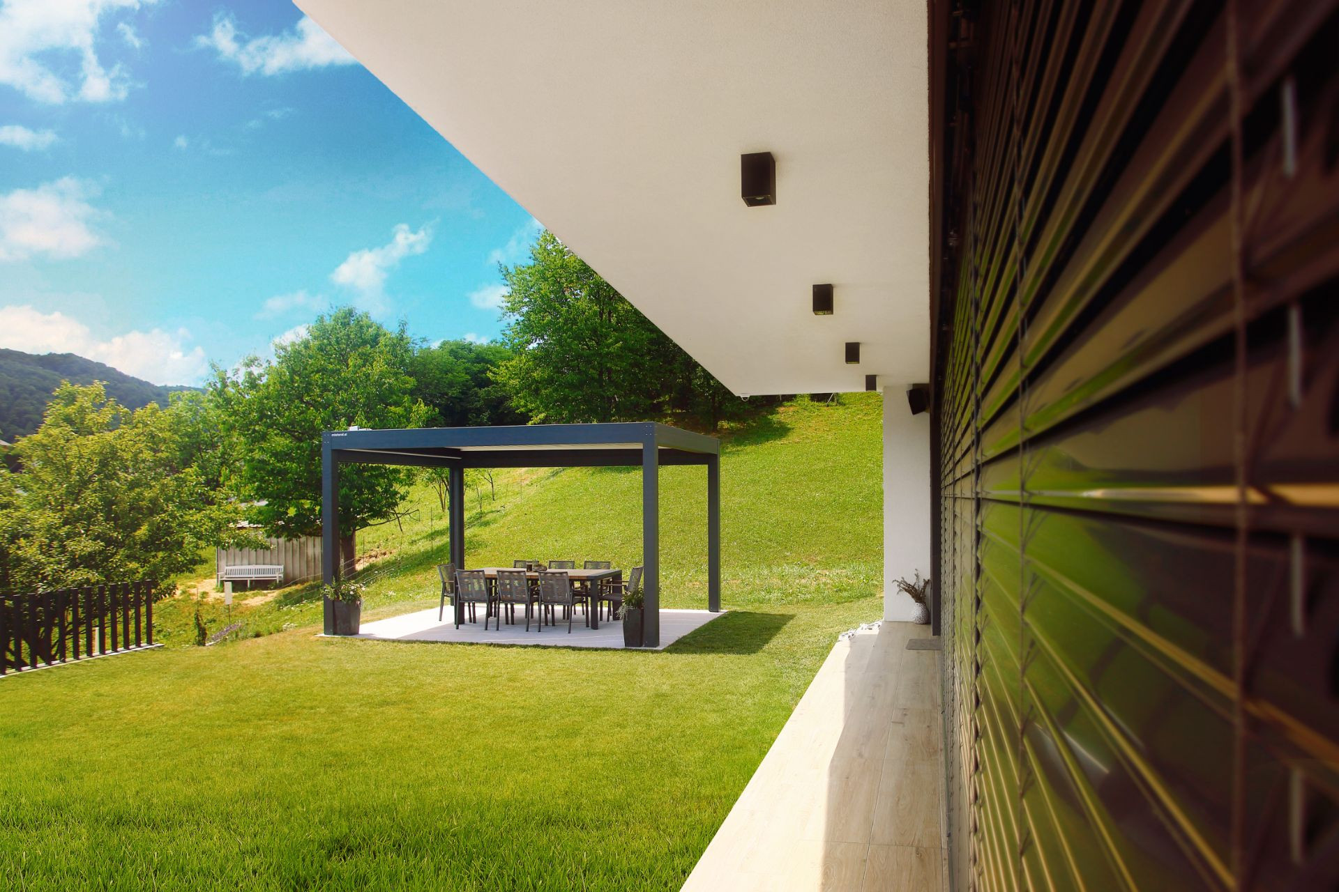 Projekt LG - Šentjur - Bioklimatska pergola Misteral - Terasa, Brisole, zip rolo