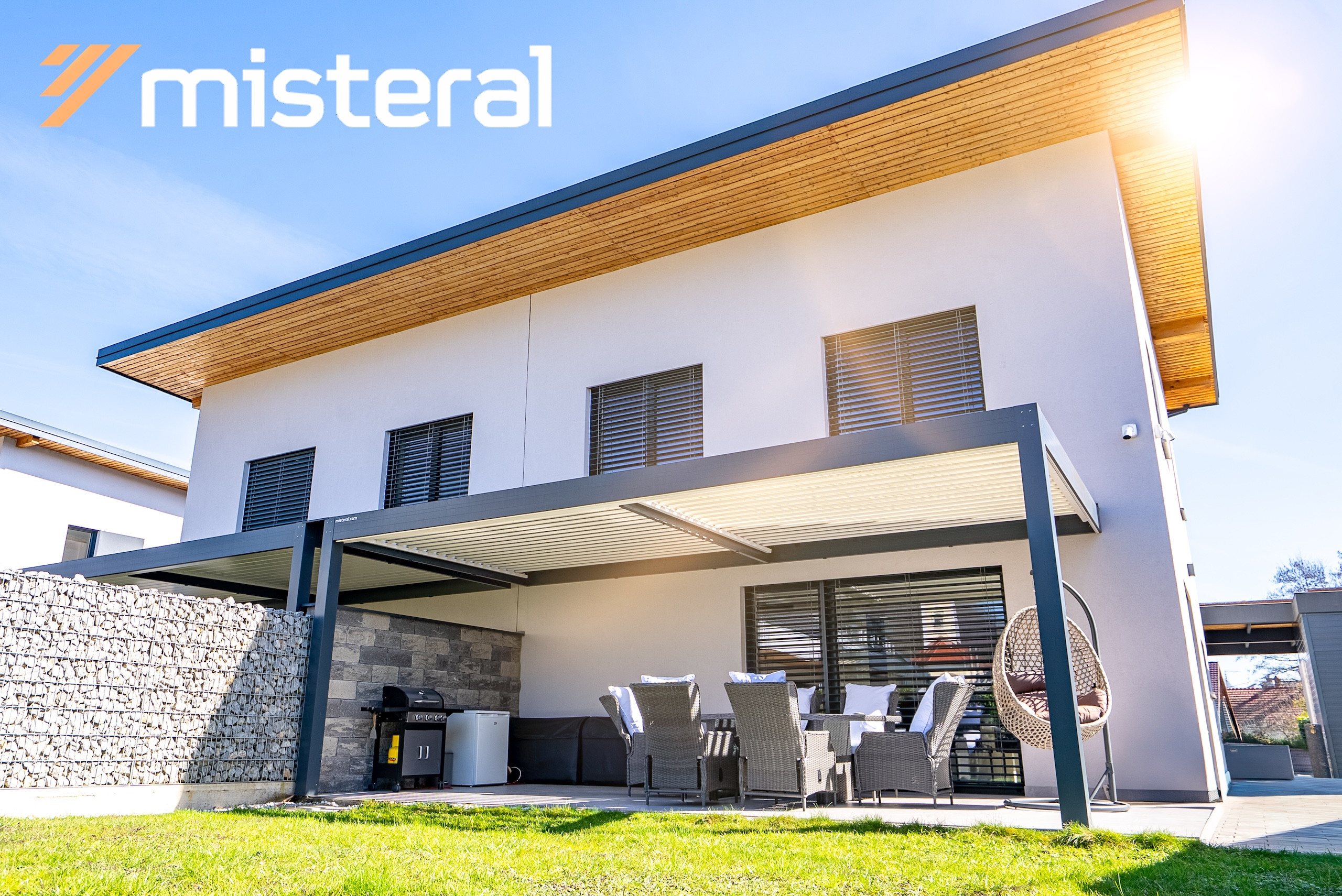 Projekt lamelna pergola ZH Polhov Gradec