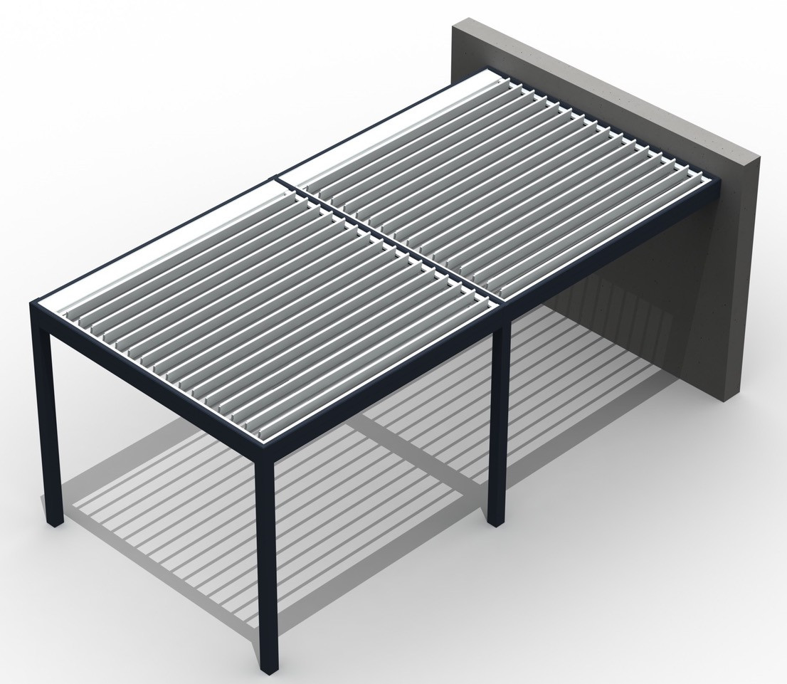 Misteral dvopolna pergola na eni strani vpeta v objekt - TIP 16