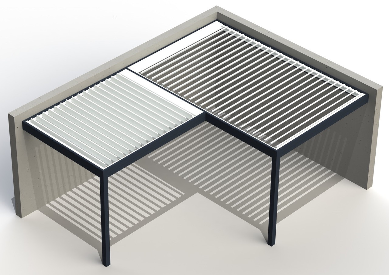 Misteral dvopolna pergola notranji kot objekta - TIP 1